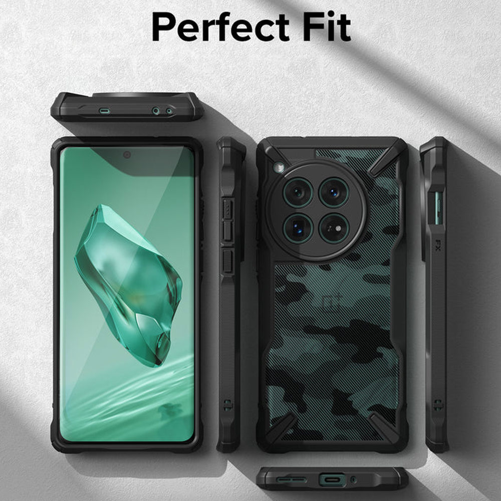 Picture of OnePlus 12 Case | Ringke Fusion X Drop Protection Case for OnePlus12 (Camo Black)