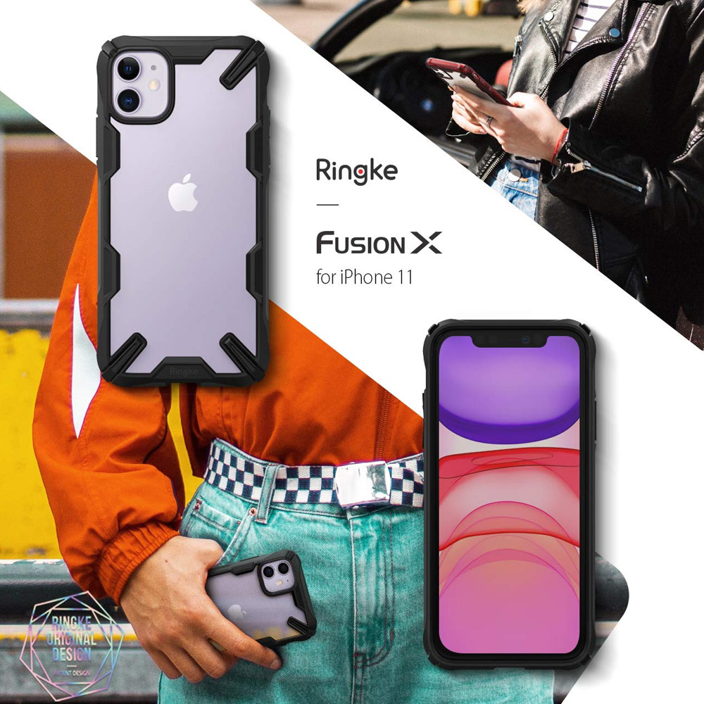 Picture of Apple iPhone 11 6.1  | Ringke Fusion X Extreme Tough Protection for Apple iPhone 11 (Black)