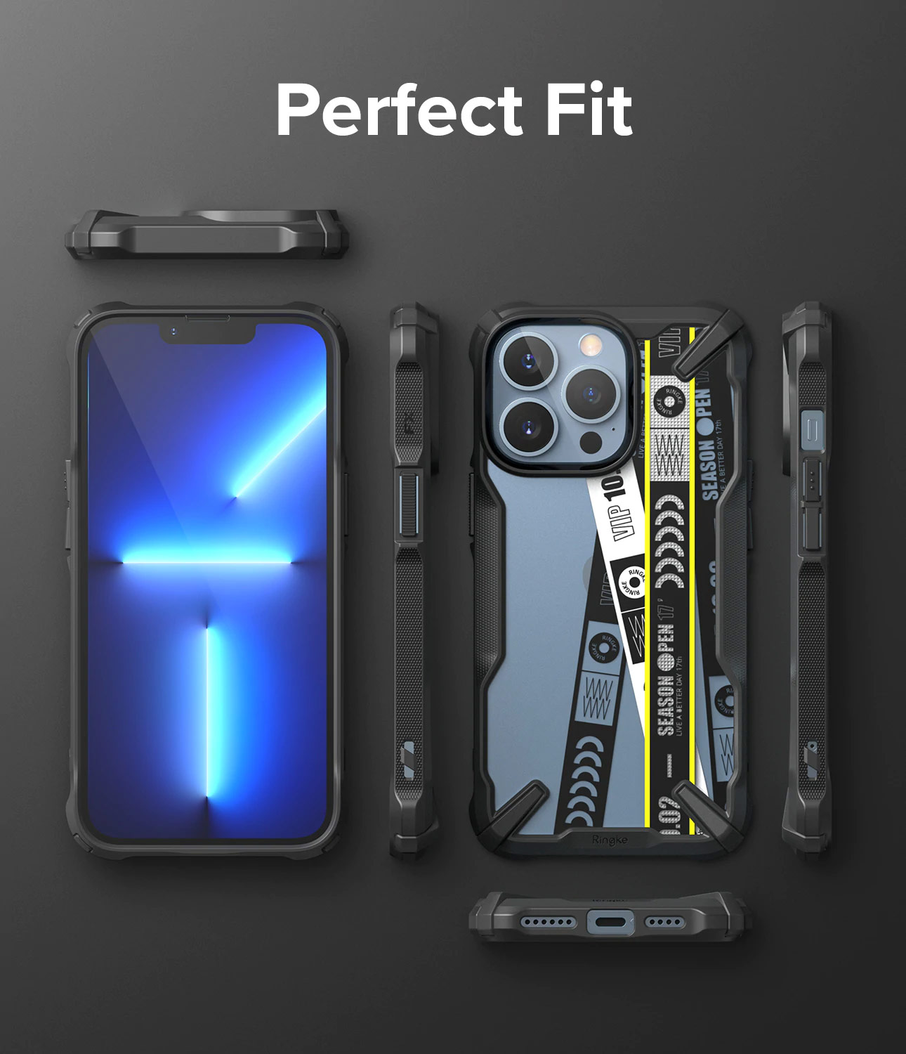 Picture of Apple iPhone 13 Pro Max 6.7 Case | Ringke Fusion X Design Protection Case for Apple iPhone 13 Pro Max 6.7 (Ticket Band Design)