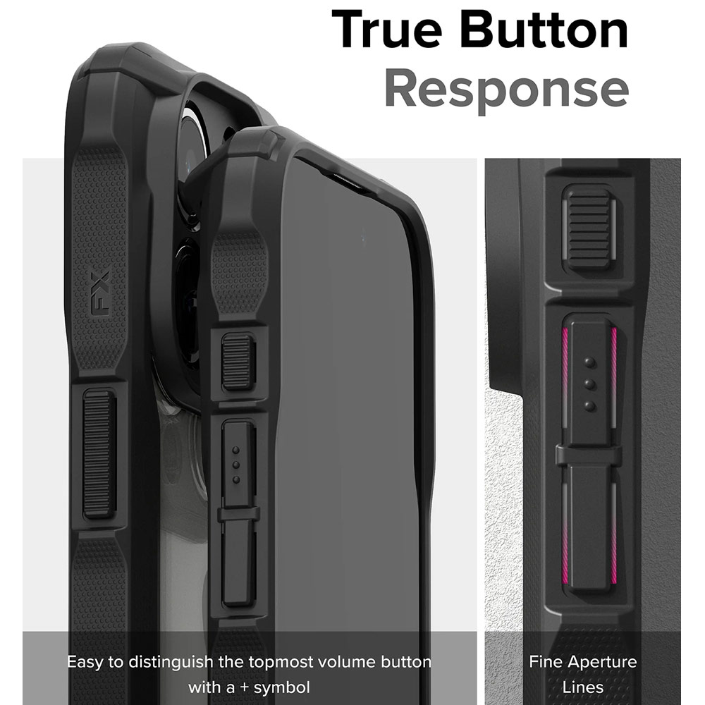 Picture of Apple iPhone 15 Pro 6.1 Case | Ringke Fusion X Hybrid PC and TPU Frame Drop Protection Case for Apple iPhone 15 Pro 6.1 (Black)