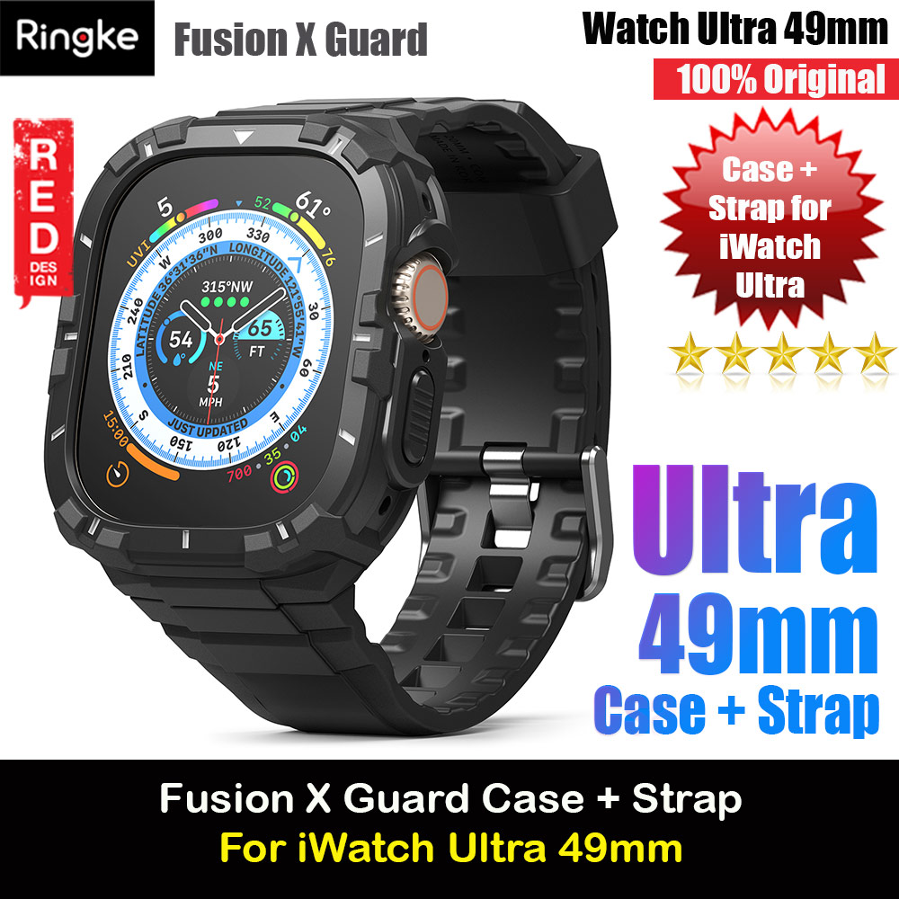 Picture of Ringke Fusion X Guard Protection Case Strap Band for Apple Watch Ultra 49mm (Black White Index) Apple Watch 49mm	Ultra- Apple Watch 49mm	Ultra Cases, Apple Watch 49mm	Ultra Covers, iPad Cases and a wide selection of Apple Watch 49mm	Ultra Accessories in Malaysia, Sabah, Sarawak and Singapore 