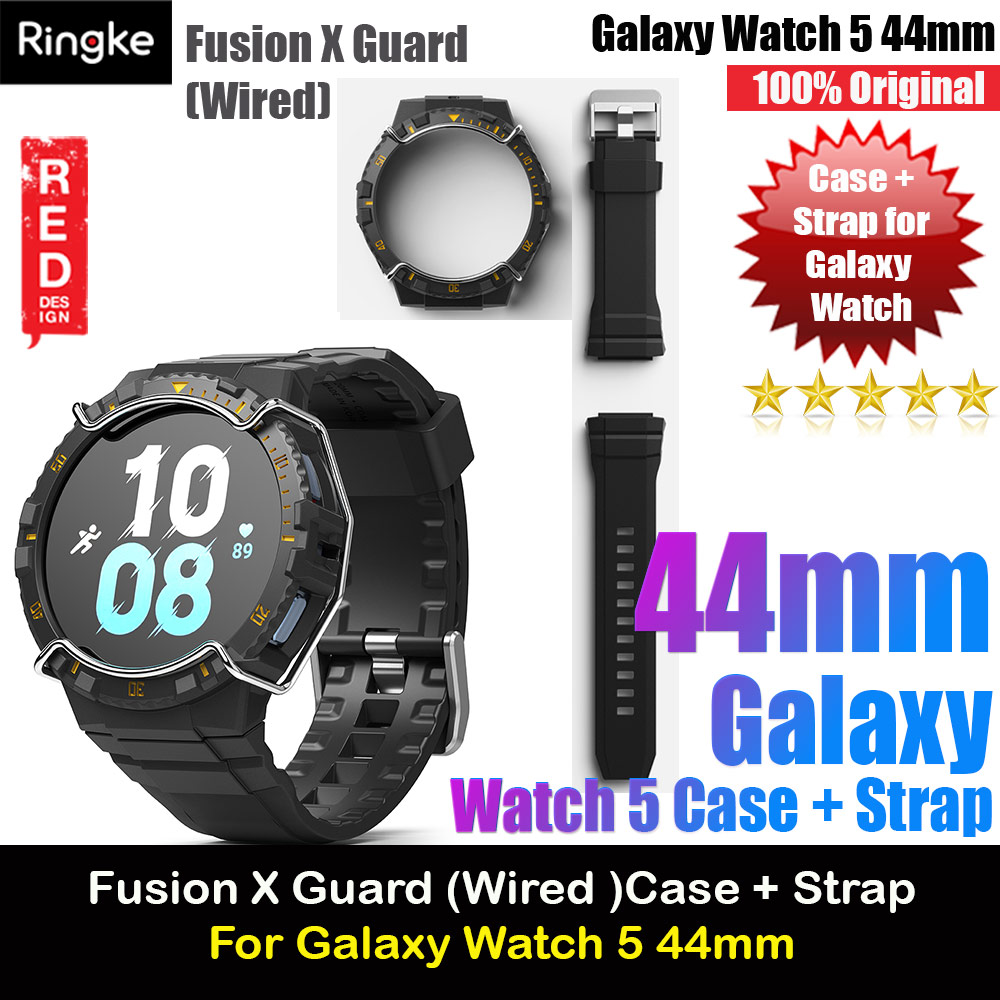 Picture of Ringke Fusion X Guard Wired Protection Case Strap Band for Samsung Galaxy Watch 5 Series 4 Series 44mm (Black Yellow Index Wired) Samsung Galaxy Watch 4 44mm- Samsung Galaxy Watch 4 44mm Cases, Samsung Galaxy Watch 4 44mm Covers, iPad Cases and a wide selection of Samsung Galaxy Watch 4 44mm Accessories in Malaysia, Sabah, Sarawak and Singapore 
