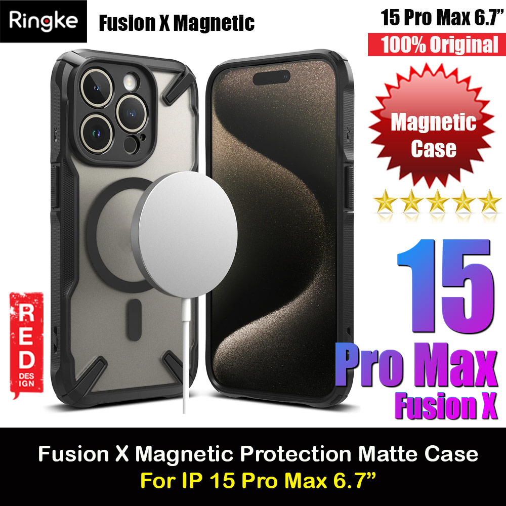 iPhone 15 Pro Back Cover case  Fusion-X Magnetic Matte - Matte Black