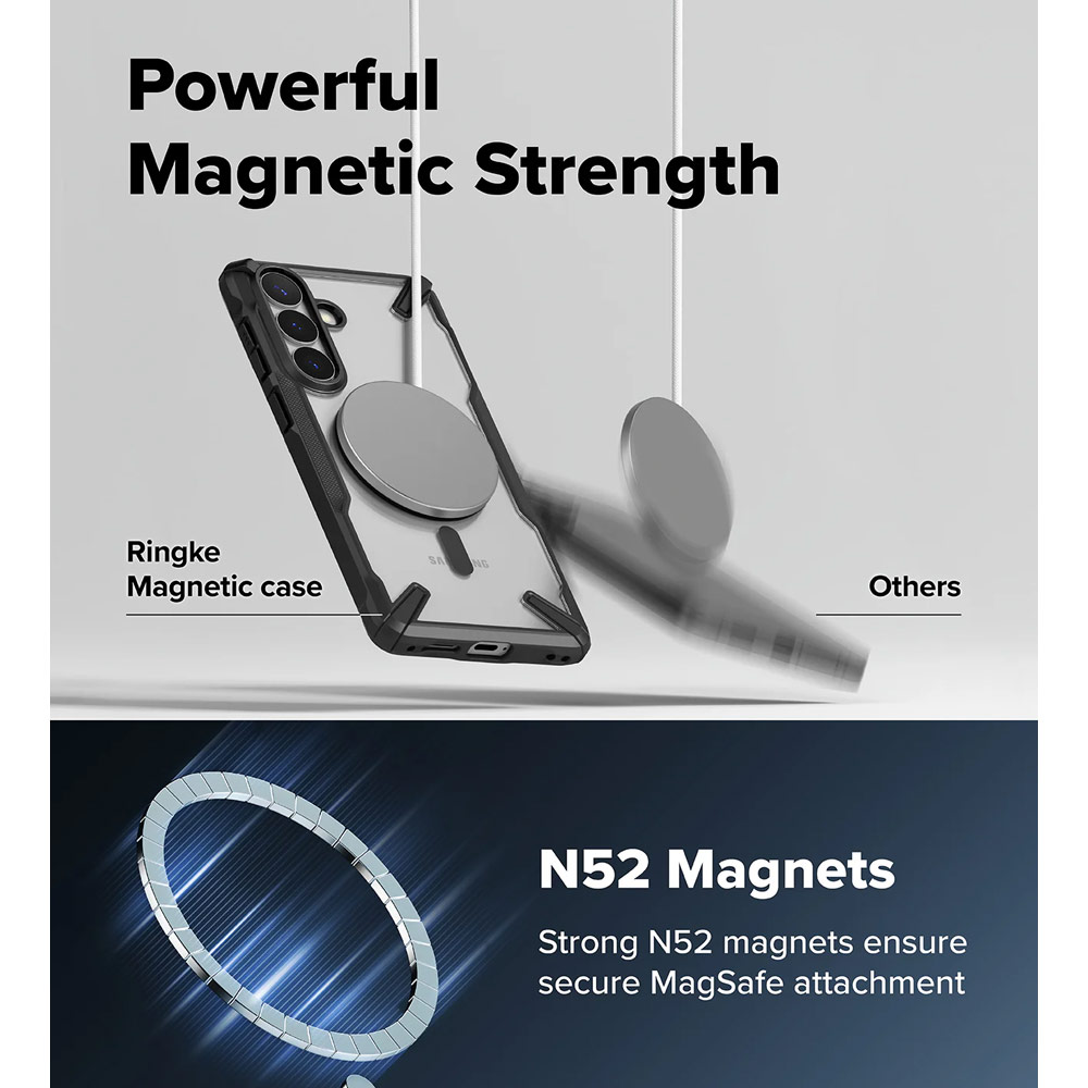 Picture of Samsung Galaxy S26 Plus Case | Ringke Fusion X Magnetic Rugged Heavy Duty Protection Case for Samsung Galaxy S26 Plus (Black)