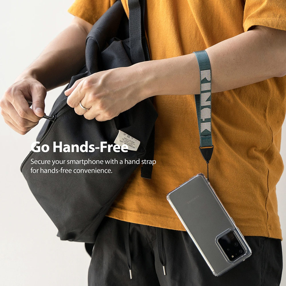 Picture of Ringke Hand Strap Smartphone Case Strap Camera Strap Key Ring Strap Airpods Pro Strap (Lettering Peacock Green)