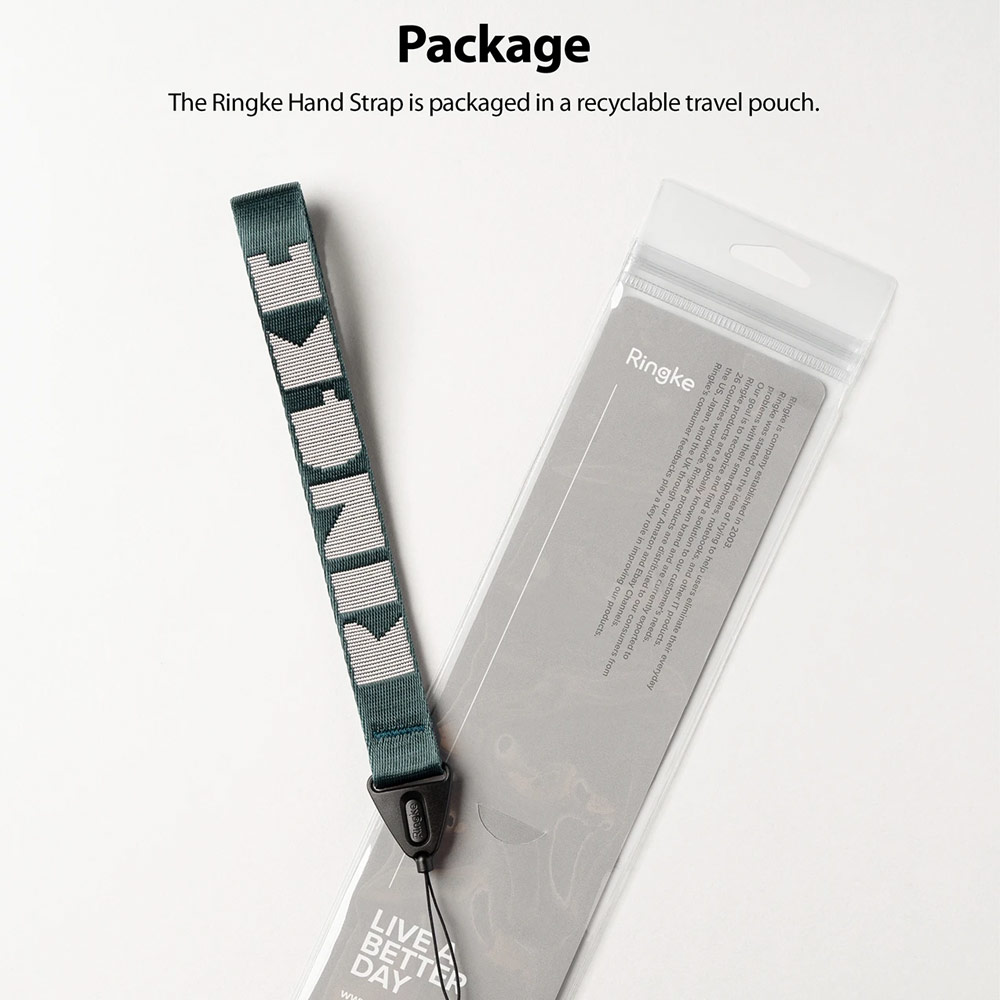 Picture of Ringke Hand Strap Smartphone Case Strap Camera Strap Key Ring Strap Airpods Pro Strap (Lettering Peacock Green)