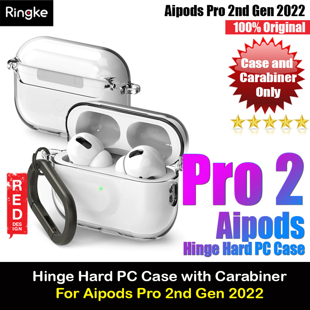 Picture of Ringke Hinge Hard PC Case Protective Protection Case with Carabiner for Apple Airpods Pro 2 (Clear) Apple Airpods Pro 2- Apple Airpods Pro 2 Cases, Apple Airpods Pro 2 Covers, iPad Cases and a wide selection of Apple Airpods Pro 2 Accessories in Malaysia, Sabah, Sarawak and Singapore 
