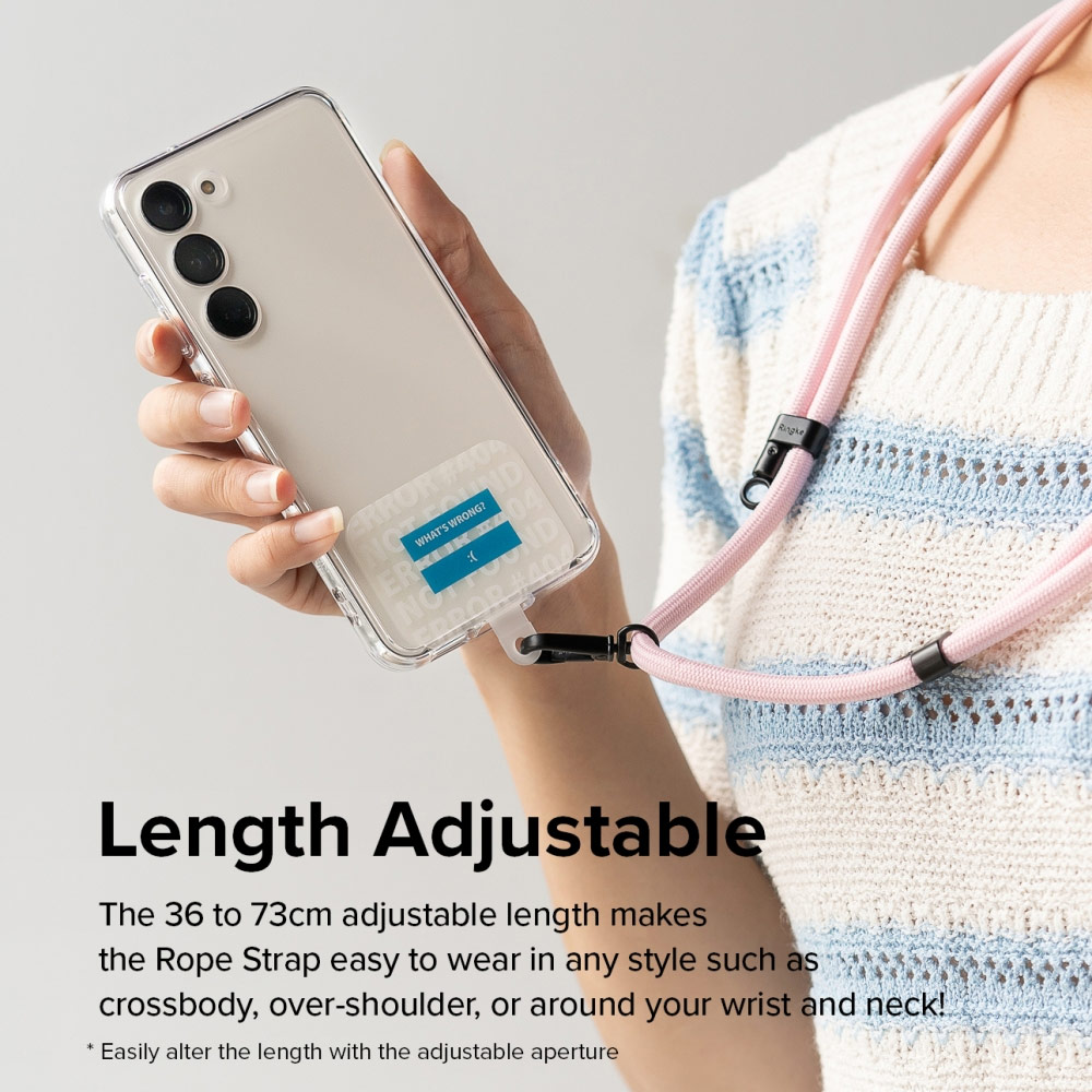 Picture of Ringke Shoulder Strap Design Holder Link Rope for Phone case (Checkerboard Design Charcoal Gray Rope)