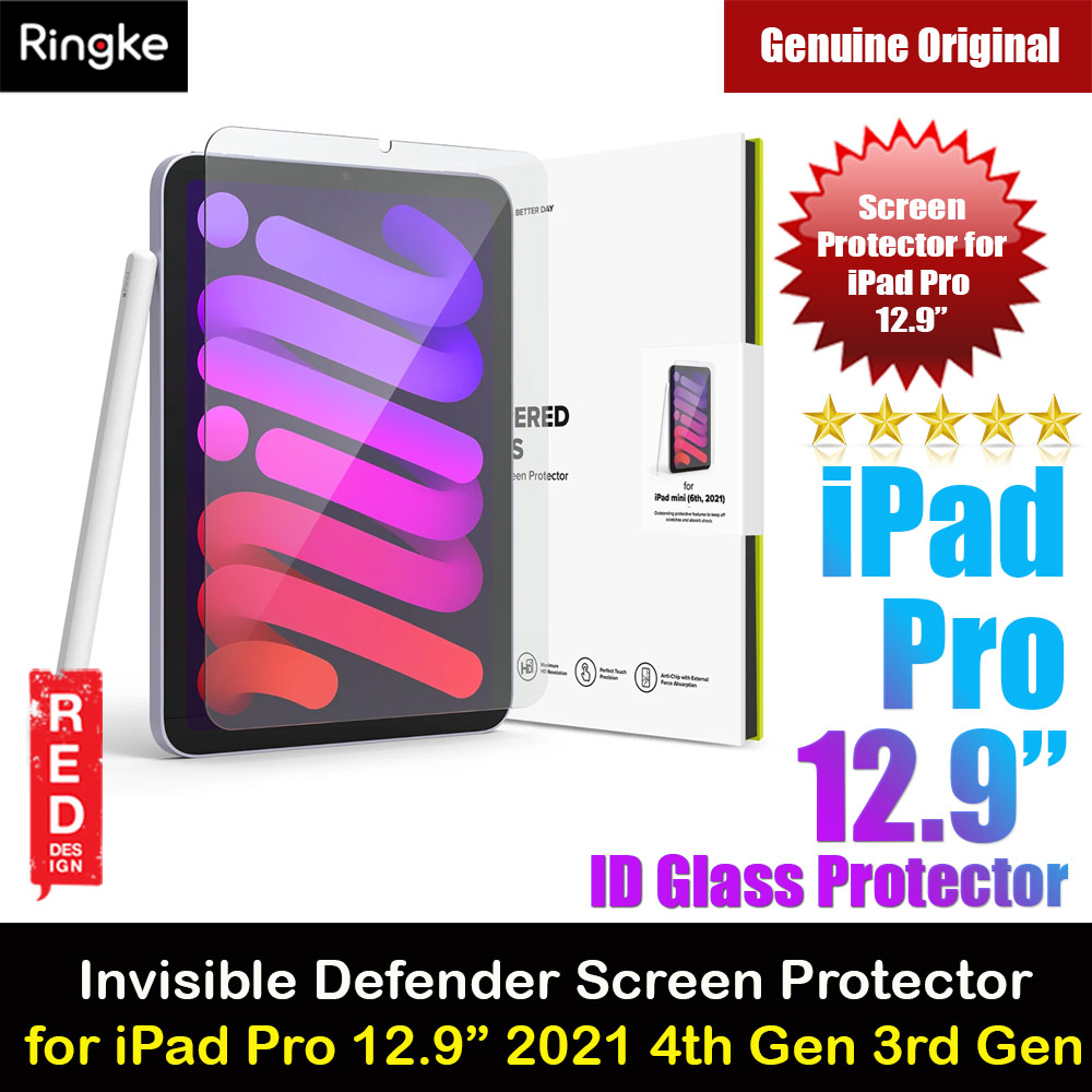 Picture of Ringke Invisible Defender Glass Tempered Glass Screen Protector for Apple iPad Pro 12.9 5th Gen 2021 4th Gen 2020 3rd Gen 2018 (Clear) Apple iPad Pro 12.9 2018- Apple iPad Pro 12.9 2018 Cases, Apple iPad Pro 12.9 2018 Covers, iPad Cases and a wide selection of Apple iPad Pro 12.9 2018 Accessories in Malaysia, Sabah, Sarawak and Singapore 