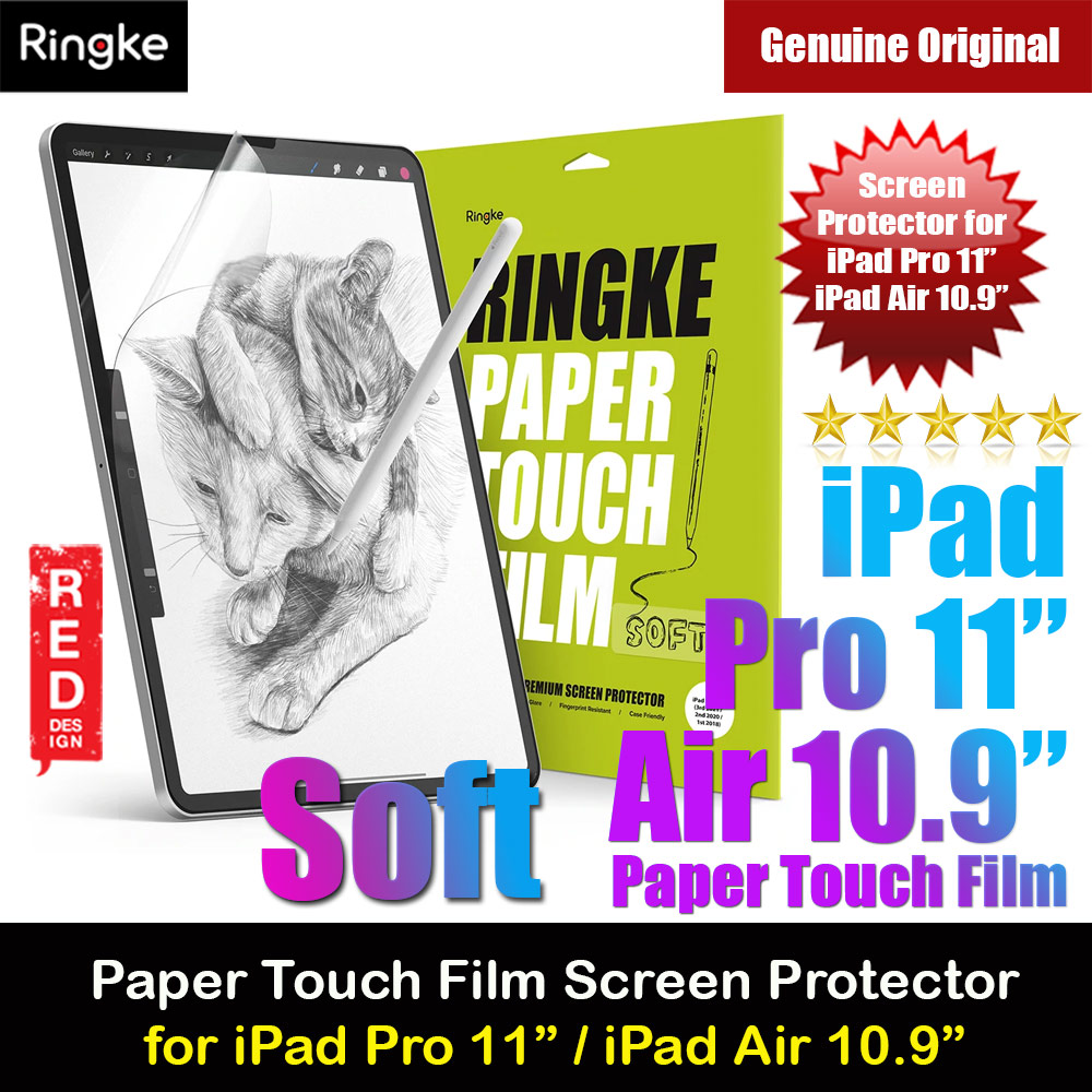 Picture of Ringke Paper Touch Film Soft PaperLike Screen Protector for Apple iPad Pro 11 2021 iPad Air 10.9 2020 (Soft Version) Apple iPad Air 10.9 2020- Apple iPad Air 10.9 2020 Cases, Apple iPad Air 10.9 2020 Covers, iPad Cases and a wide selection of Apple iPad Air 10.9 2020 Accessories in Malaysia, Sabah, Sarawak and Singapore 