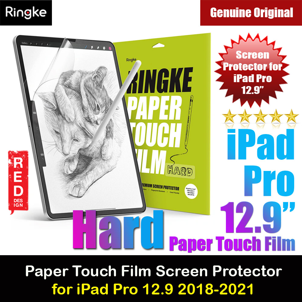 Picture of Ringke Paper Touch Film Soft Screen Protector for Apple iPad Pro 12.9 5th Gen 2021 4th Gen 2019 3rd Gen 2018 (Hard Version) Apple iPad Pro 12.9 2018- Apple iPad Pro 12.9 2018 Cases, Apple iPad Pro 12.9 2018 Covers, iPad Cases and a wide selection of Apple iPad Pro 12.9 2018 Accessories in Malaysia, Sabah, Sarawak and Singapore 
