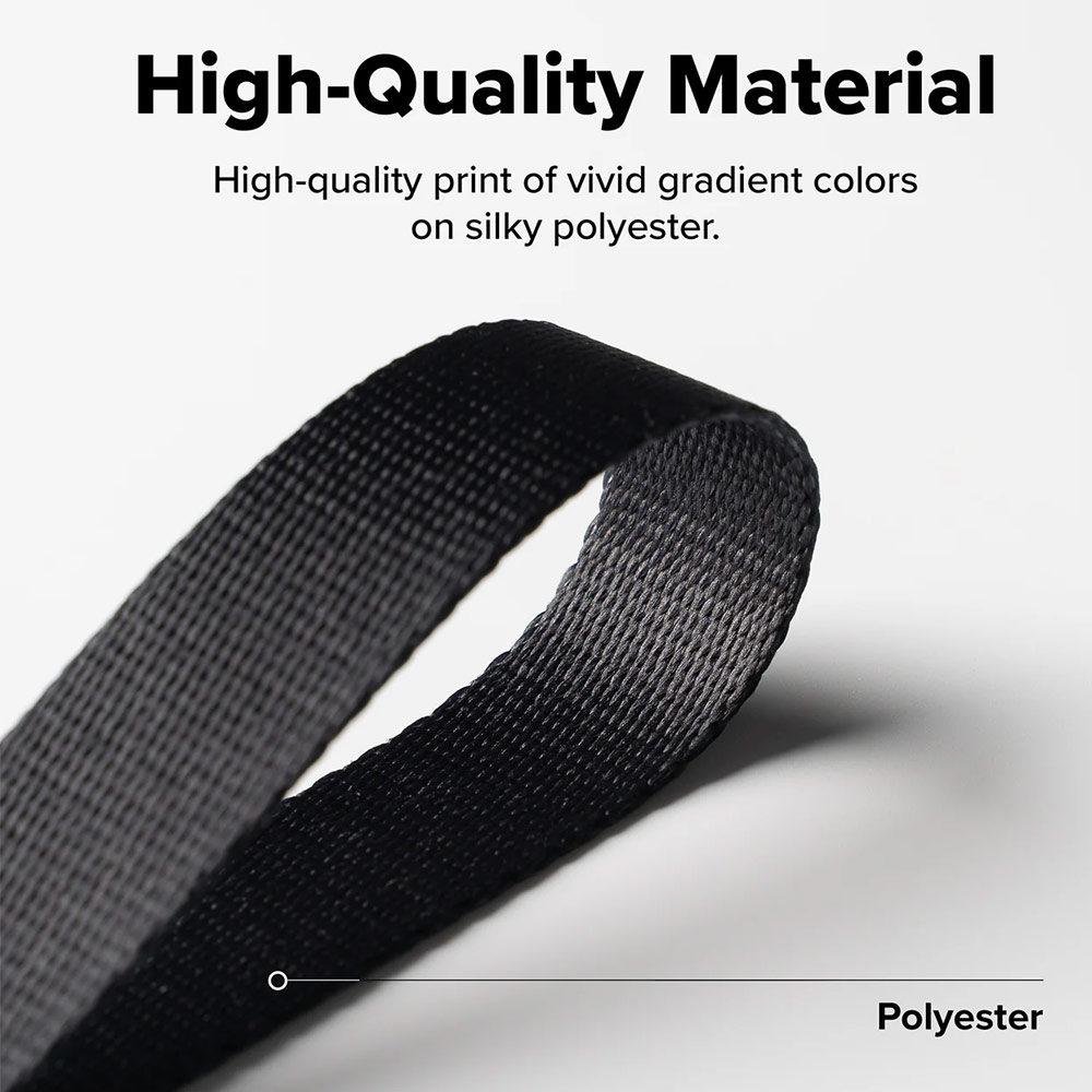 Picture of Ringke High density polyester Lanyard strap Shoulder Strap for Perfect for daily use traveling hiking smartphone Jisulife Portable Handheld Fan Strap (Graphite)