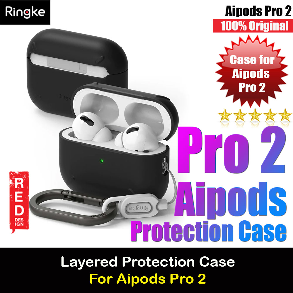 Picture of Ringke Layered Hard Protective Protection Case with Carabiner for Apple Airpods Pro 2 (Black) Apple Airpods Pro 2- Apple Airpods Pro 2 Cases, Apple Airpods Pro 2 Covers, iPad Cases and a wide selection of Apple Airpods Pro 2 Accessories in Malaysia, Sabah, Sarawak and Singapore 