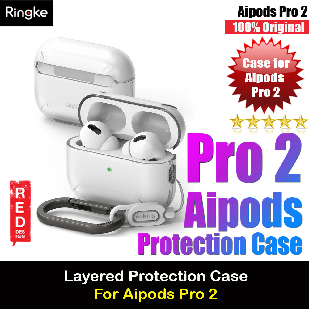 Picture of Ringke Layered Hard Protective Protection Case with Carabiner for Apple Airpods Pro 2 (Matte Clear) Apple Airpods Pro 2- Apple Airpods Pro 2 Cases, Apple Airpods Pro 2 Covers, iPad Cases and a wide selection of Apple Airpods Pro 2 Accessories in Malaysia, Sabah, Sarawak and Singapore 