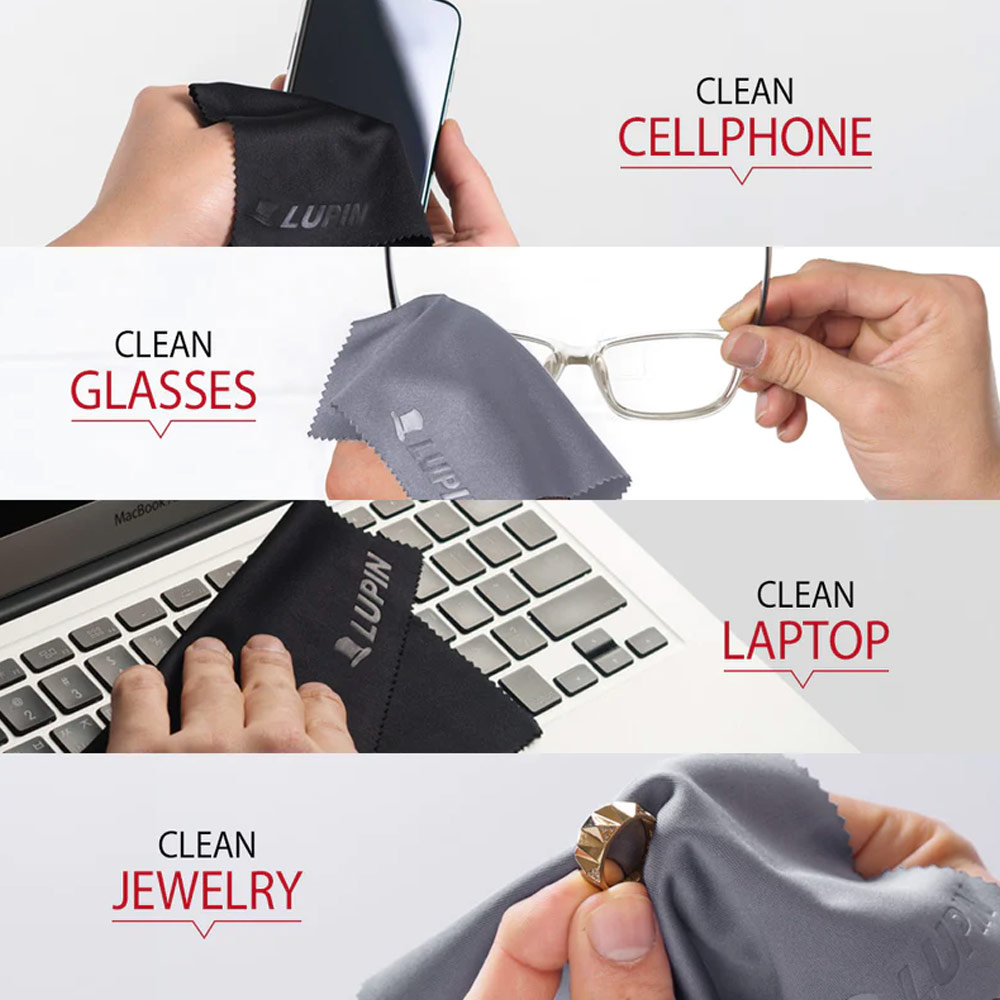Picture of Ringke Lupin Ultra Solft Microfiber Cleaning Cloth for Smartphone Tablet LCD Screen Camera Lens Eye Glasses (3pcs)