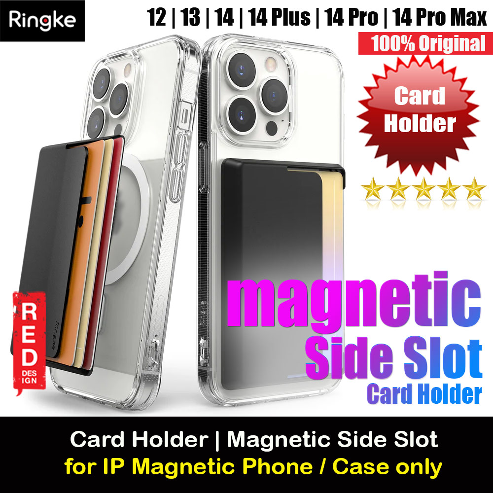 Picture of Ringke Magnetic Side Slot Card Holder Max Holder 3 Card with High Quality PC Material for Magsafe Compatile Smartphone (Black) Red Design- Red Design Cases, Red Design Covers, iPad Cases and a wide selection of Red Design Accessories in Malaysia, Sabah, Sarawak and Singapore 