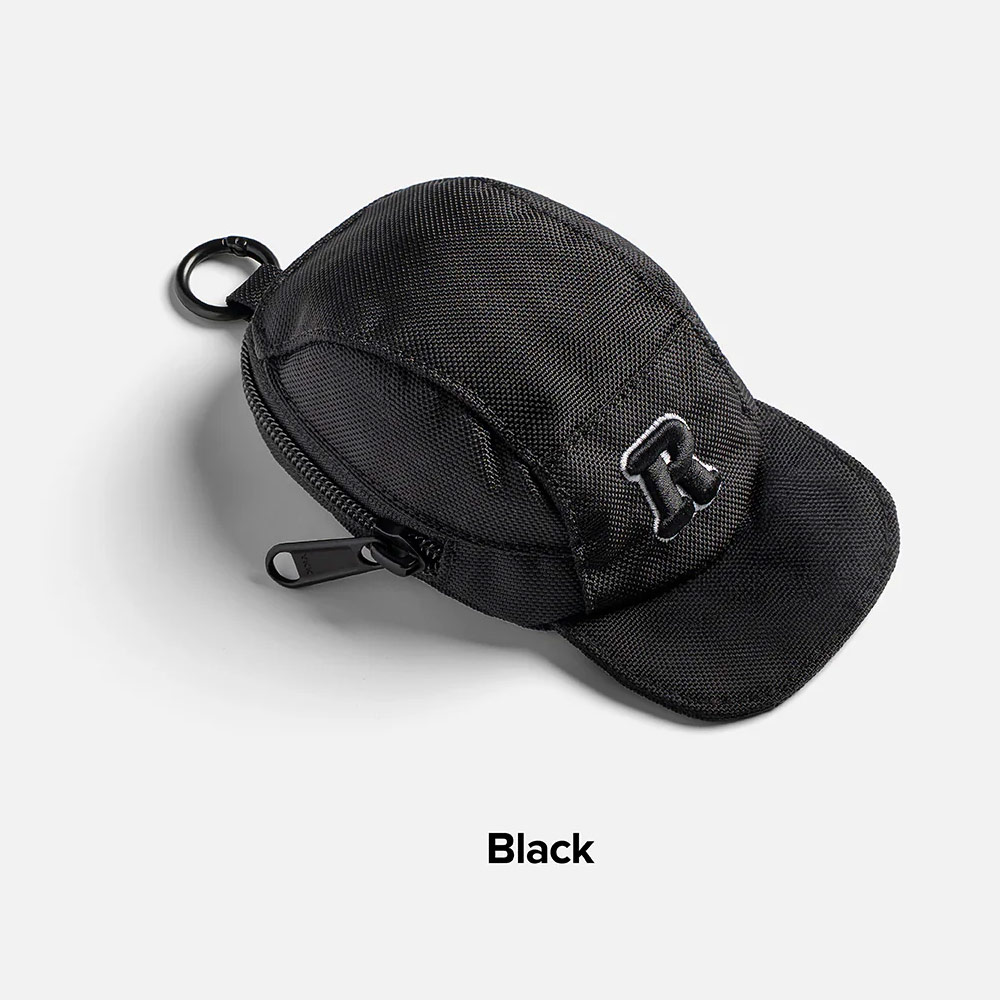 Picture of Ringke Mini Pouch Baseket Ball Cap Design Bag with high quality zipper closure with Carabiner for Small Gadgets (Black)
