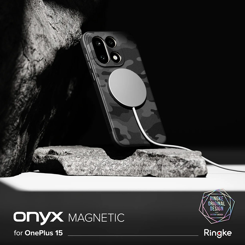 Picture of OnePlus 15 Case | Ringke Onyx Magnetic Drop Protection Case for OnePlus 15 (Camo Black)
