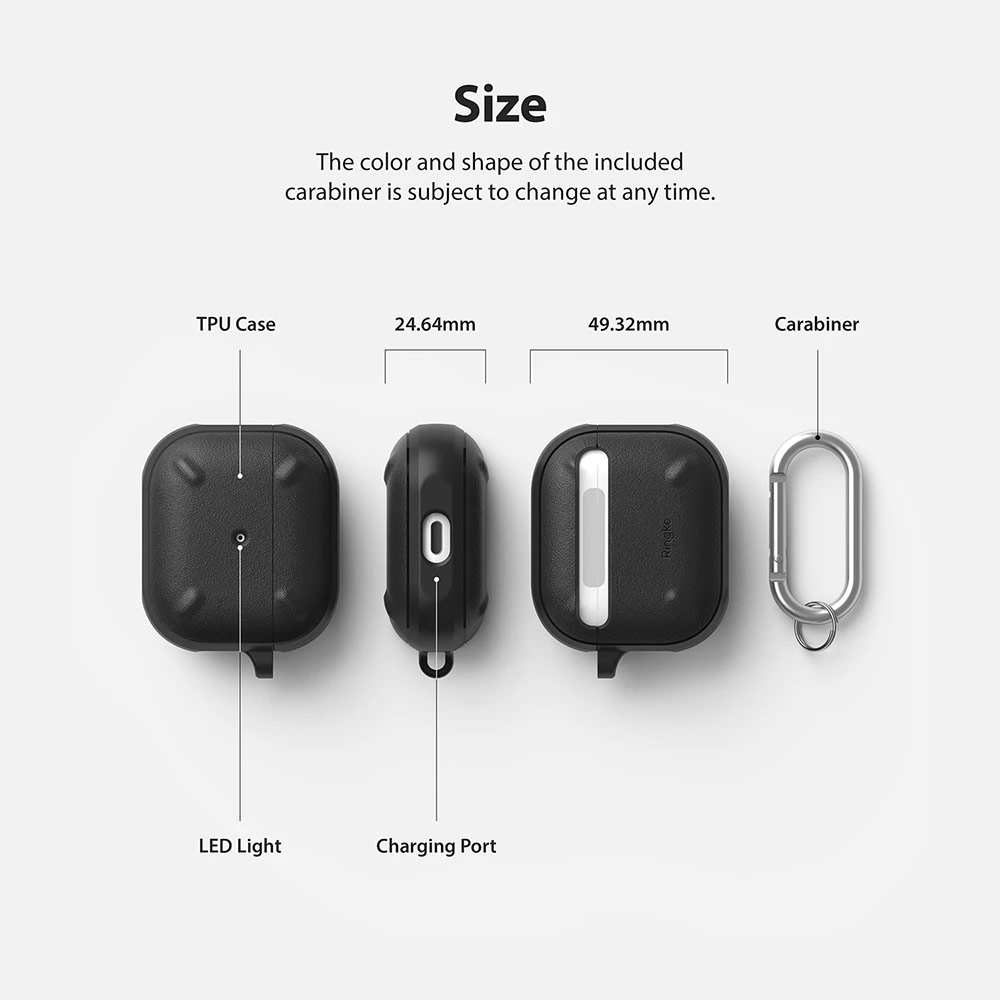 Picture of Apple Airpods 3 Case | Ringke Onyx Durable TPU for Heavy Duty Defense Protection Case for Airpods 3 (Burgundy)