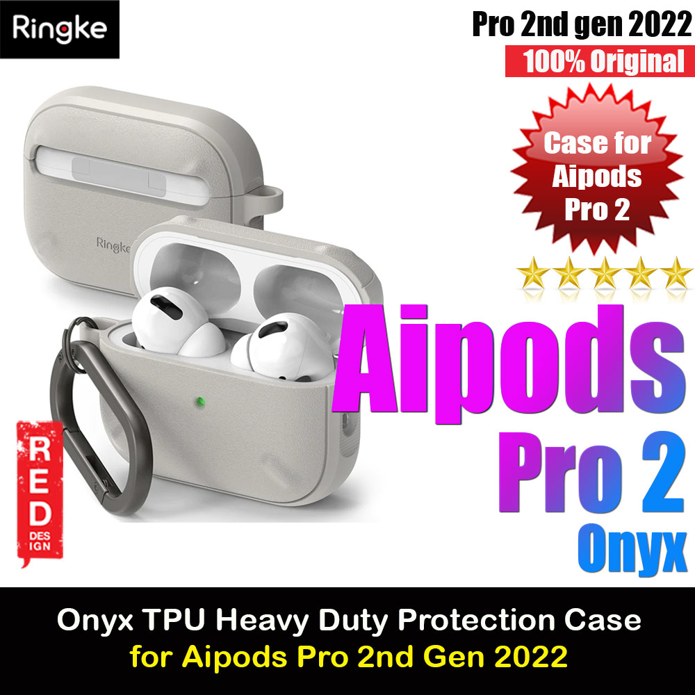 Picture of Ringke Onyx Durable TPU for Heavy Duty Defense Protection Case for Airpods Pro 2 gen 2022 (Warm Gray) Apple Airpods Pro 2- Apple Airpods Pro 2 Cases, Apple Airpods Pro 2 Covers, iPad Cases and a wide selection of Apple Airpods Pro 2 Accessories in Malaysia, Sabah, Sarawak and Singapore 
