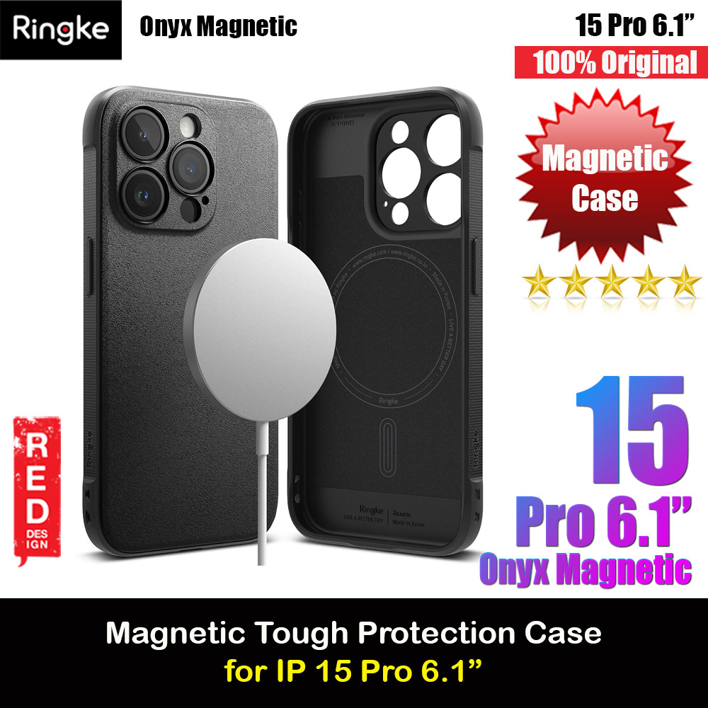 Picture of Ringke Onyx Magnetic Tough Heavy Duty Slim Light Drop Protection Case for iPhone 15 Pro 6.1 (Black) Apple iPhone 15 Pro 6.1- Apple iPhone 15 Pro 6.1 Cases, Apple iPhone 15 Pro 6.1 Covers, iPad Cases and a wide selection of Apple iPhone 15 Pro 6.1 Accessories in Malaysia, Sabah, Sarawak and Singapore 