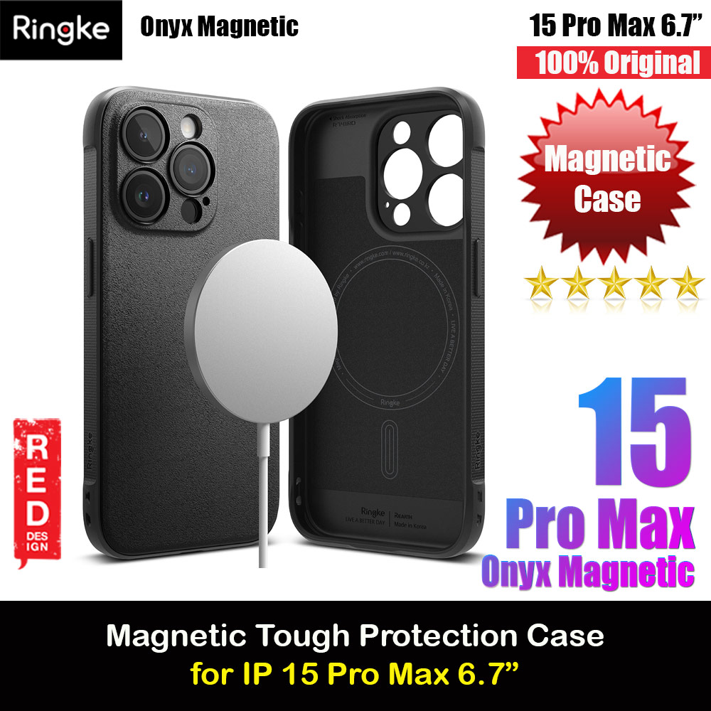 Picture of Ringke Onyx Magnetic Tough Heavy Duty Slim Light Drop Protection Case for iPhone 15 Pro Max 6.7 (Black) Apple iPhone 15 Pro Max 6.7- Apple iPhone 15 Pro Max 6.7 Cases, Apple iPhone 15 Pro Max 6.7 Covers, iPad Cases and a wide selection of Apple iPhone 15 Pro Max 6.7 Accessories in Malaysia, Sabah, Sarawak and Singapore 