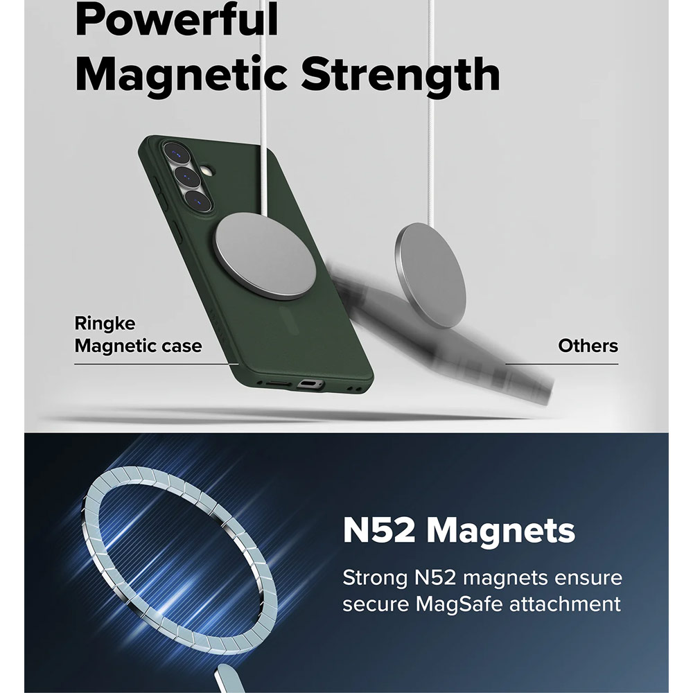 Picture of Samsung Galaxy S26 Plus Case | Ringke Onyx Magnetic Slim TPU Protection Case for Samsung Galaxy S26 Plus (Dark Green)