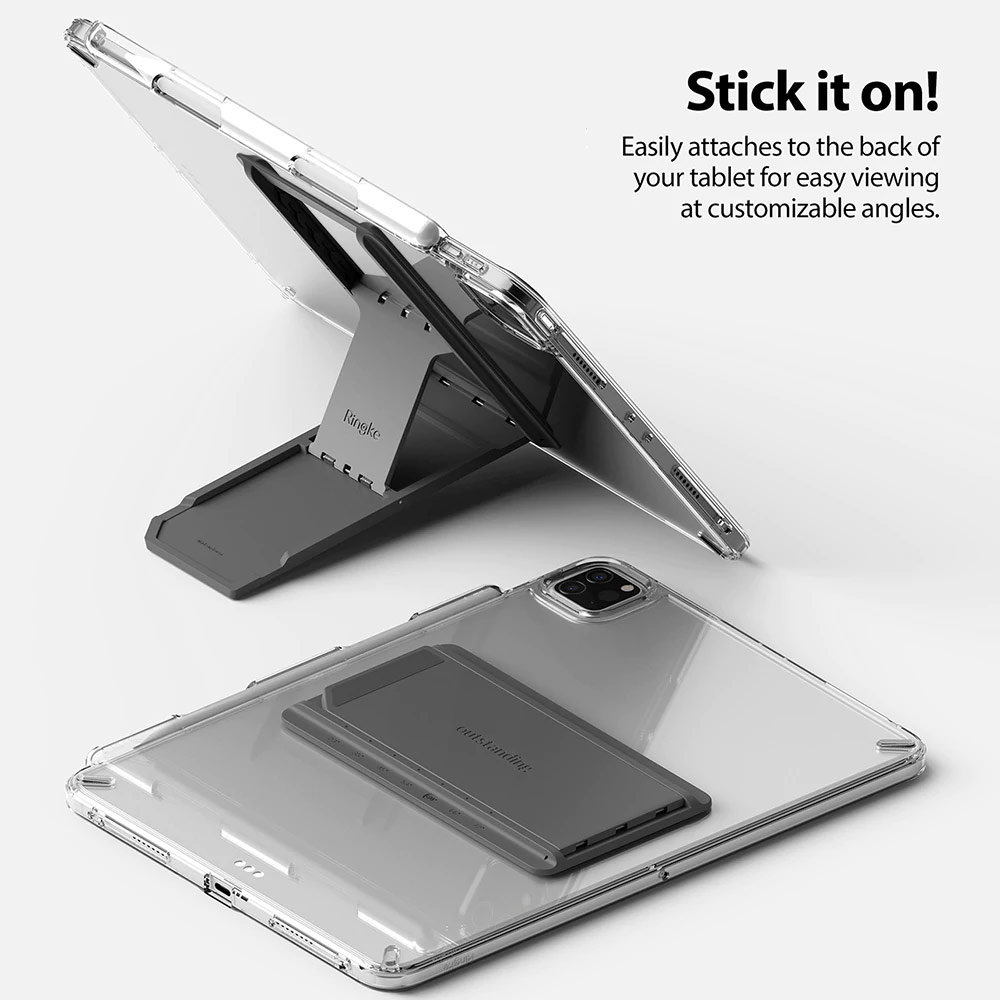 Picture of Ringke Outstanding Universal Kickstand Stick On Tablets Stand for iPad iPad Air (Dark Gray)