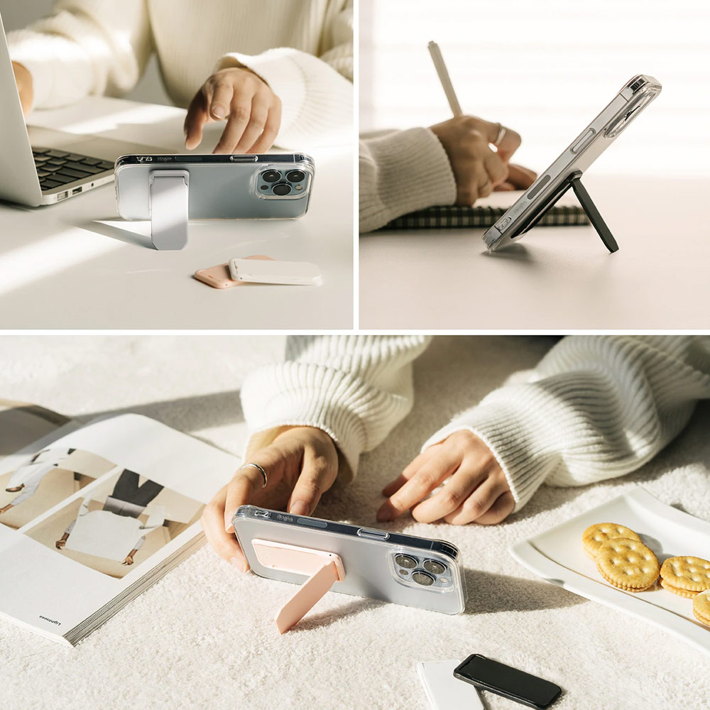 Picture of Ringke Outstanding Mini Universal Kickstand Stick On Phone Stand for Smartphone (Black)