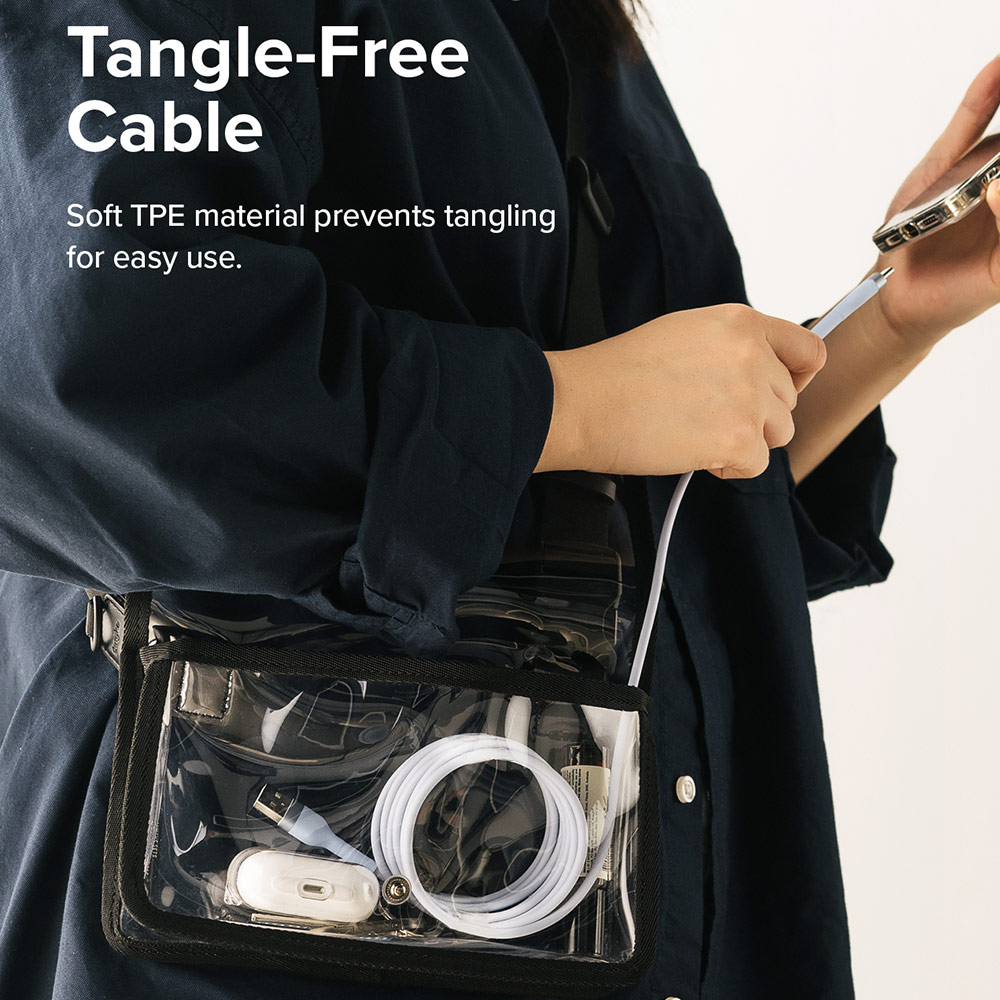Picture of Ringke Pastel TPE Durable Cable with Cable Tie Organizer 20W Fast Charge USB C to Lightning (Blue 200cm)
