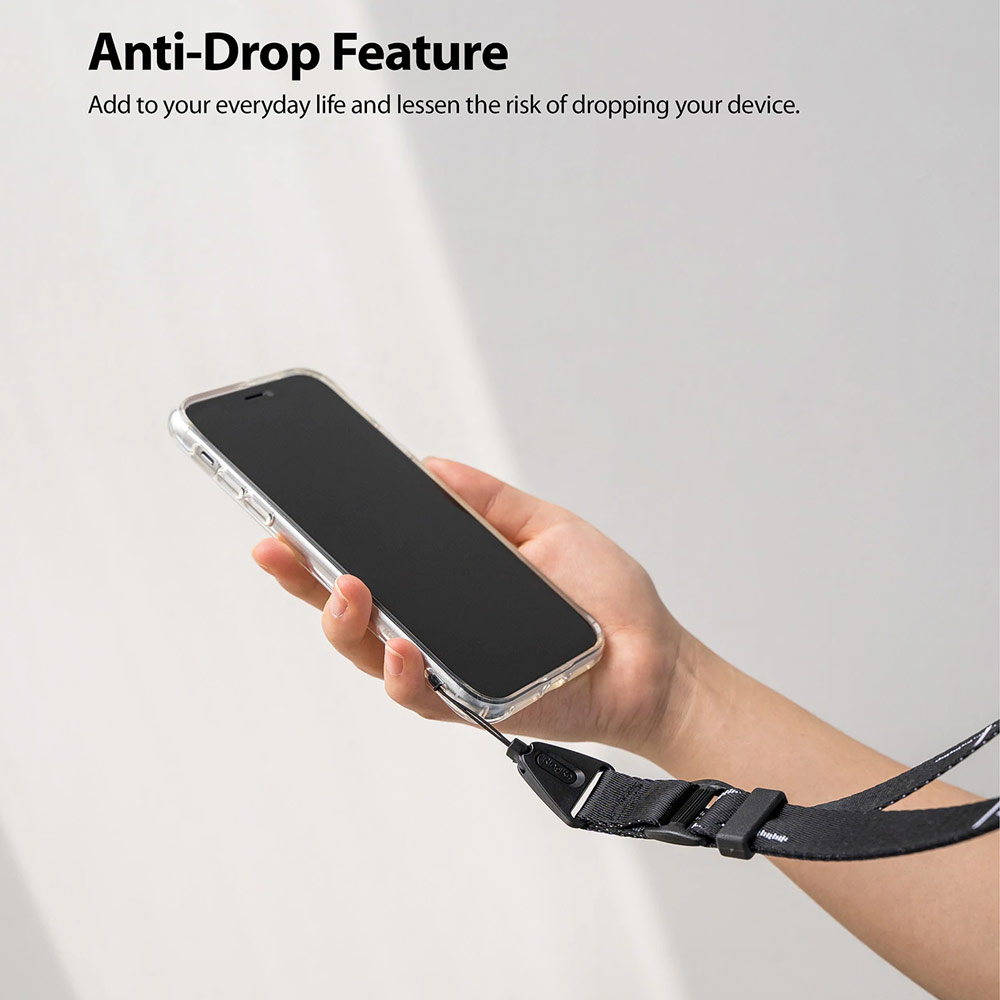Picture of Ringke Lanyard Strap for phone case keychain camera game console USB flash drives (Lettering Black)