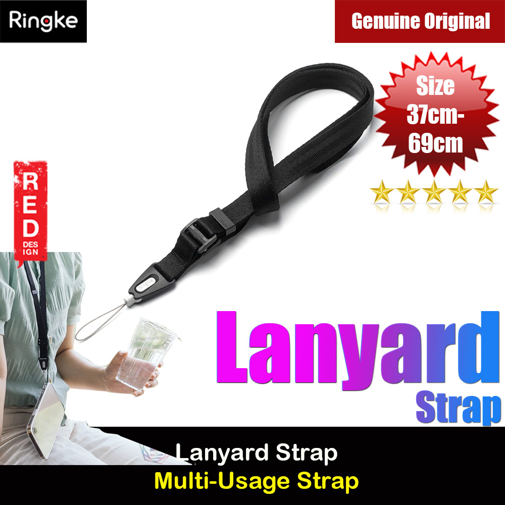 Picture of Ringke Lanyard Strap for phone case keychain camera game console USB flash drives (Black) Red Design- Red Design Cases, Red Design Covers, iPad Cases and a wide selection of Red Design Accessories in Malaysia, Sabah, Sarawak and Singapore 