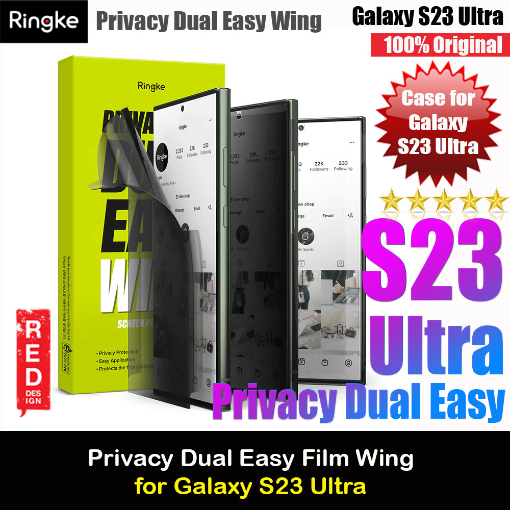 Galaxy S23 Ultra Screen Protector | Dual Easy Film Wing [2 Pack]