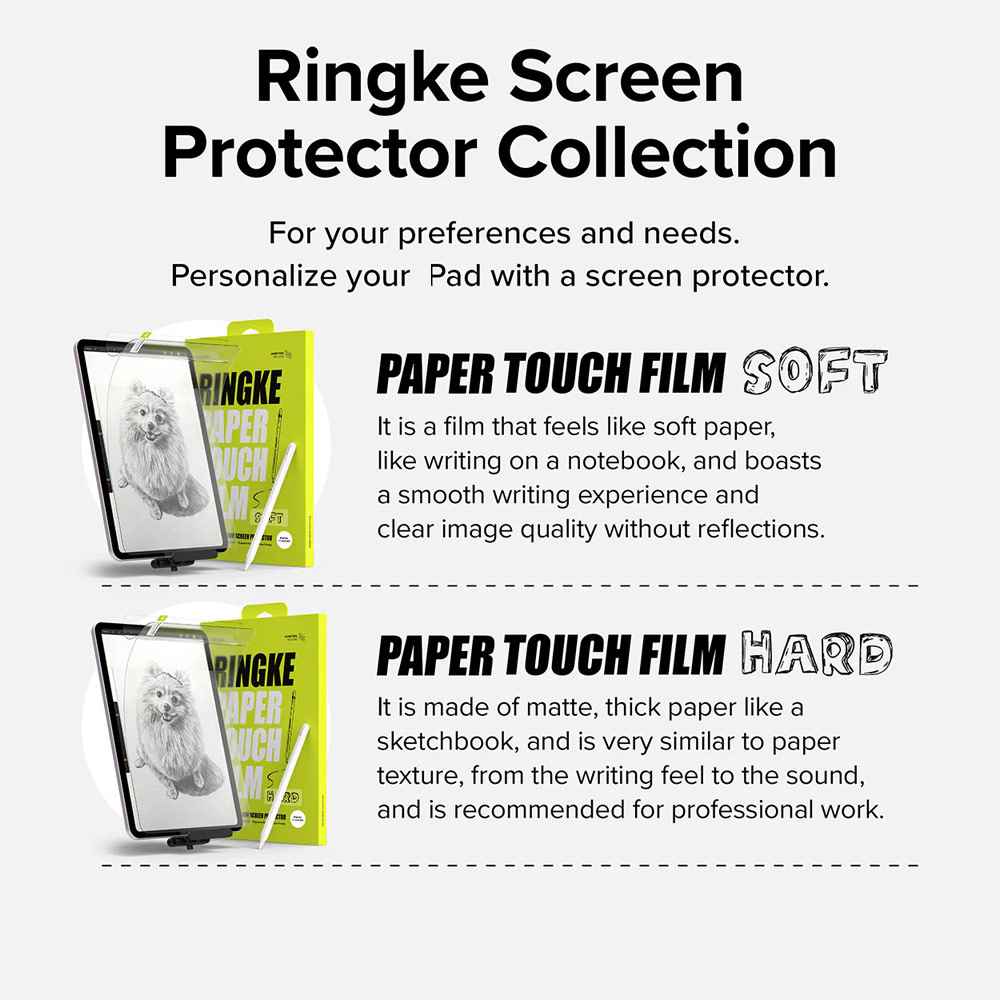 Picture of Apple iPad Air 11 M2 2024 Screen Protector | Ringke Hard Film Screen Protector for iPad Air 11 M2 2024 M3 2025 (2pcs)