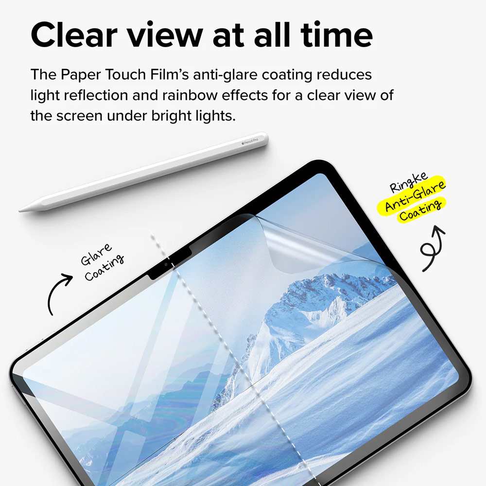 Picture of Apple iPad Air 11 M2 2024 Screen Protector | Ringke Hard Film Screen Protector for iPad Air 11 M2 2024 M3 2025 (2pcs)