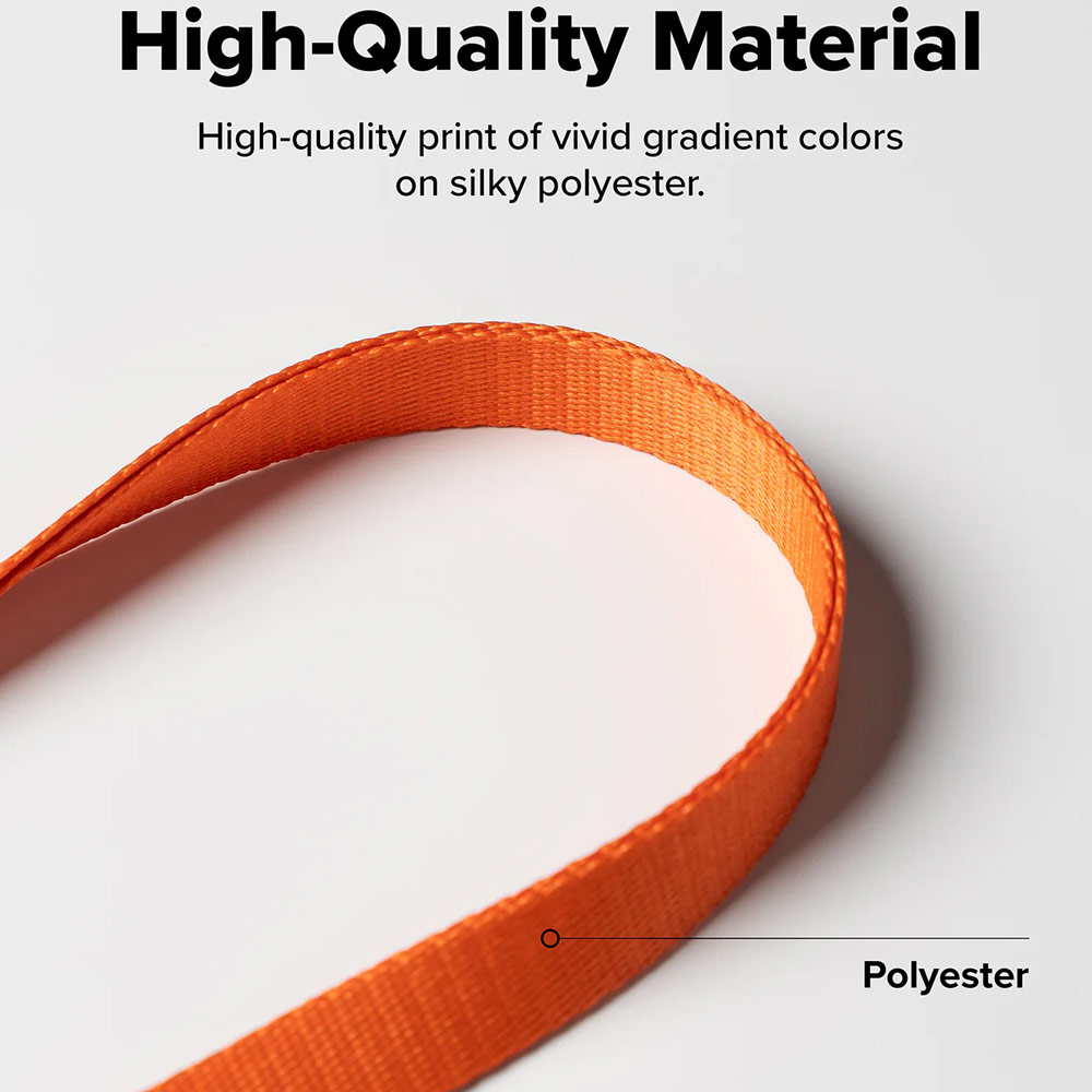 Picture of Ringke High density polyester Slim Shoulder Strap for Perfect for daily use traveling hiking smartphone Portable Handheld Fan Strap (Orange)