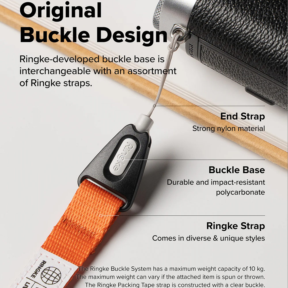 Picture of Ringke High density polyester Slim Shoulder Strap for Perfect for daily use traveling hiking smartphone Portable Handheld Fan Strap (Orange)