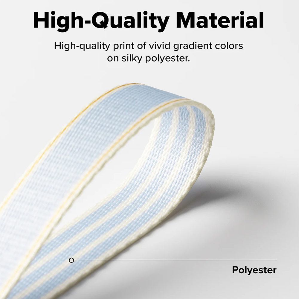 Picture of Ringke High density polyester Shoulder Strap for Perfect for daily use traveling hiking smartphone  Portable Handheld Fan Strap  (Stripe Blue)