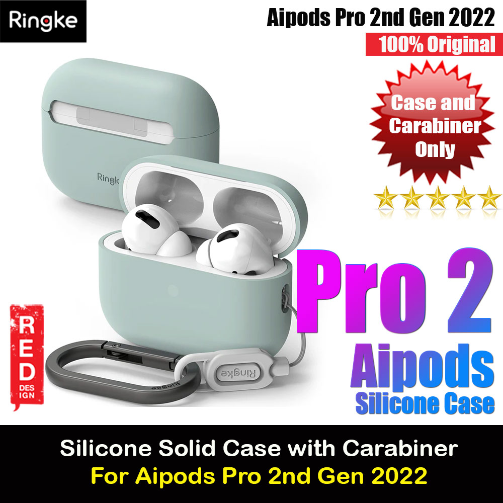 Picture of Ringke Silicone Soft Feel Hard Protective Protection Case with Carabiner for Apple Airpods Pro 2 (Seaform) Apple Airpods Pro 2- Apple Airpods Pro 2 Cases, Apple Airpods Pro 2 Covers, iPad Cases and a wide selection of Apple Airpods Pro 2 Accessories in Malaysia, Sabah, Sarawak and Singapore 