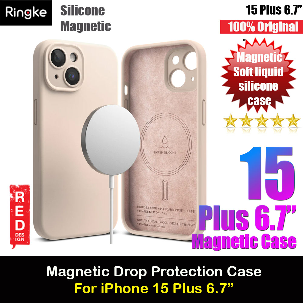 Picture of Ringke Silicone Magnetic Drop Protection Case for Apple iPhone 15 Plus 6.7 (Pink Sand) Apple iPhone 15 Plus 6.7- Apple iPhone 15 Plus 6.7 Cases, Apple iPhone 15 Plus 6.7 Covers, iPad Cases and a wide selection of Apple iPhone 15 Plus 6.7 Accessories in Malaysia, Sabah, Sarawak and Singapore 