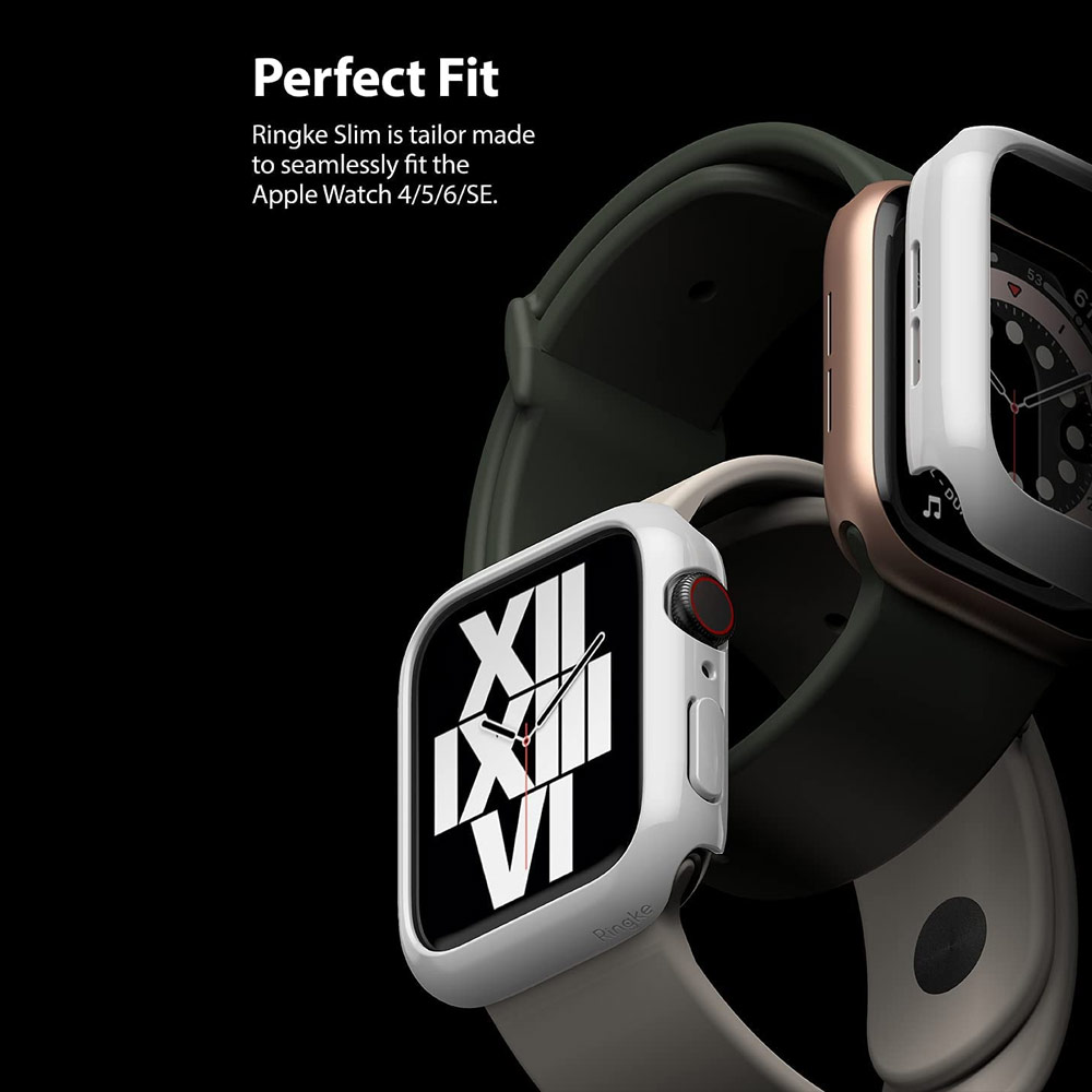 Picture of Apple Watch 44mm Case | Ringke Slim Perfect Fit Case for Apple Watch Series 4 5 6 SE 44mm  (2 PACK with Clear and Light Gray)