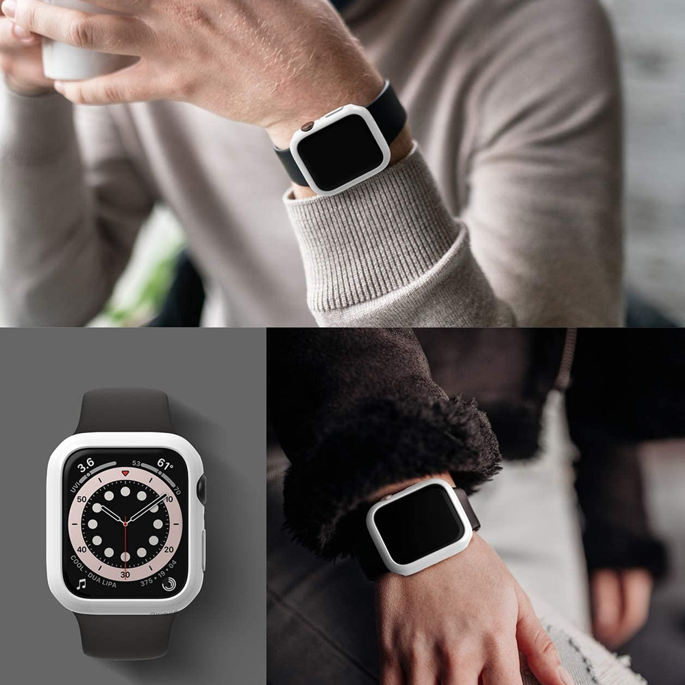 Picture of Apple Watch 44mm Case | Ringke Slim Perfect Fit Case for Apple Watch Series 4 5 6 SE 44mm  (2 PACK with Clear and Dark Chrome)