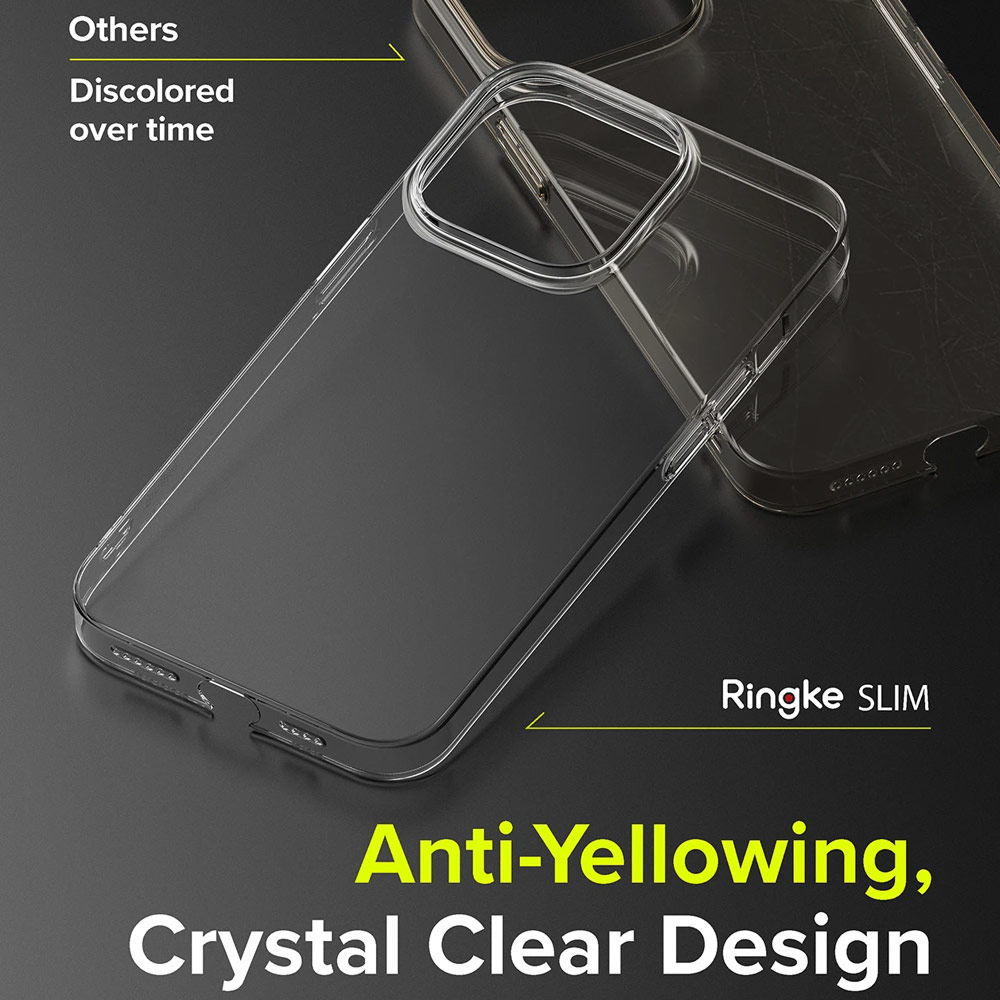 Picture of Apple iPhone 13 6.1 Case | Ringke Slim Protection Anti Yellowing Crystal Clear Case for Apple iPhone 13 6.1 (Clear)