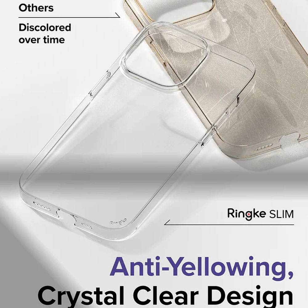 Picture of Apple iPhone 14 Pro Max 6.7 Case | Ringke Slim Protection Anti Yellowing Crystal Clear Case for Apple iPhone 14 Pro Max 6.7 (Clear)
