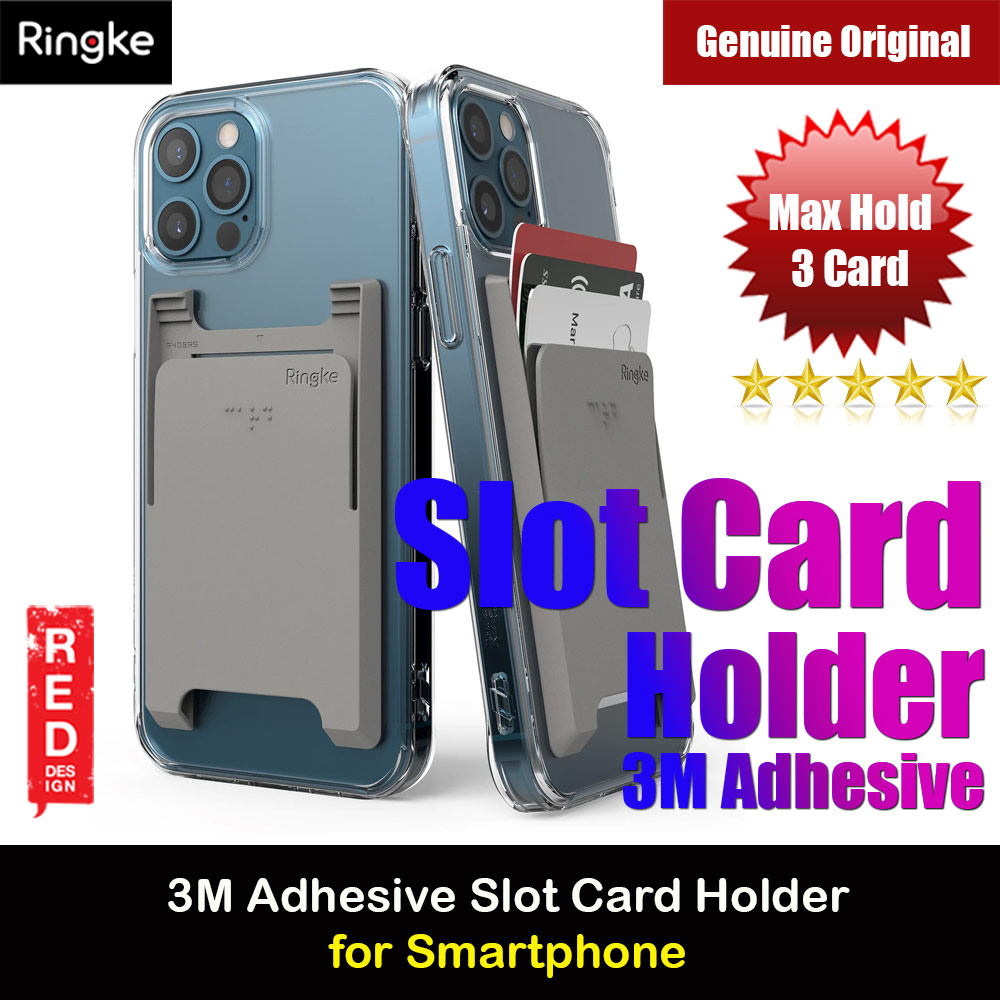 Picture of Ringke Slot Card Holder Max Holder 3 Card 3M Adhesive Sticker with High Quality PC Material for Smartphone (Gray) Red Design- Red Design Cases, Red Design Covers, iPad Cases and a wide selection of Red Design Accessories in Malaysia, Sabah, Sarawak and Singapore 
