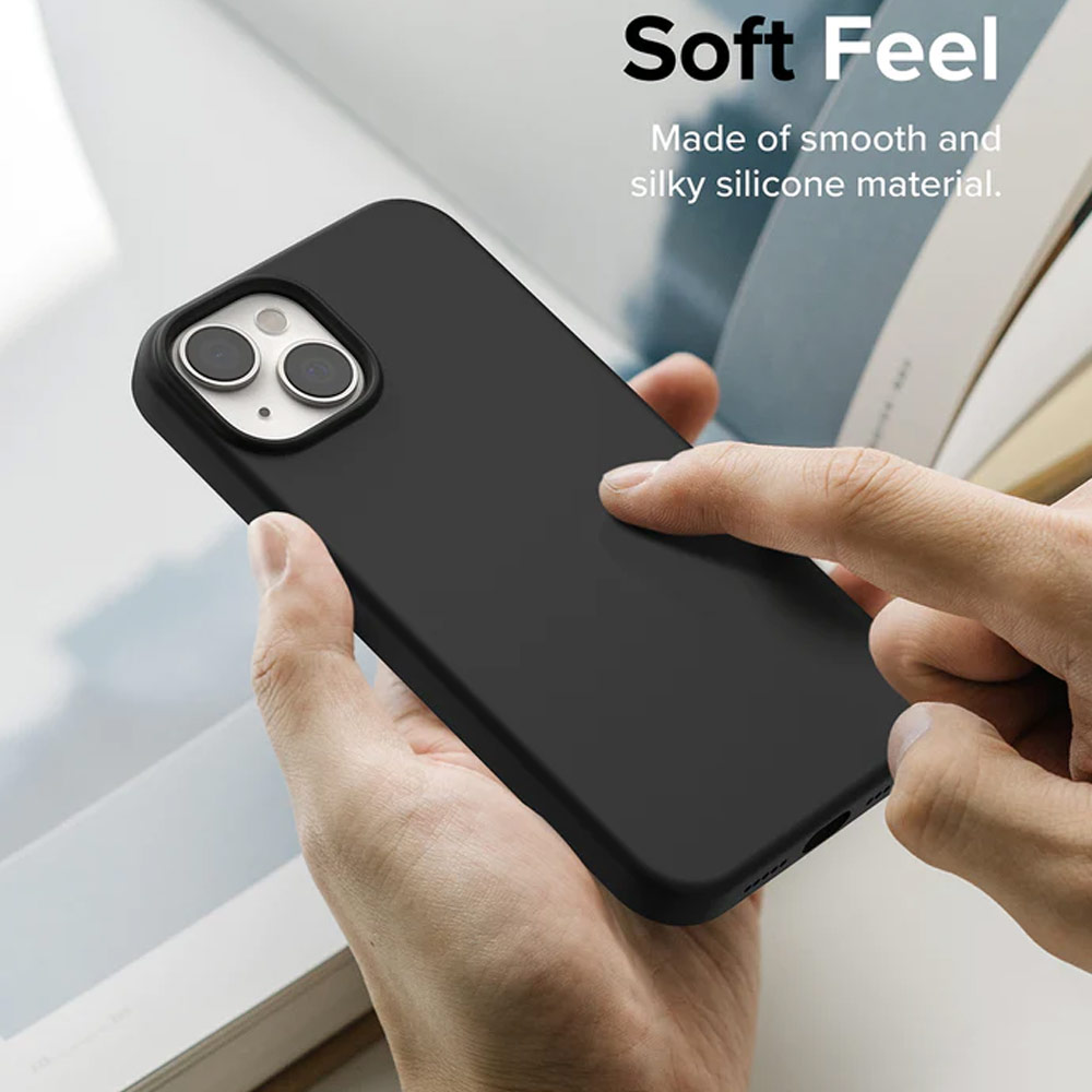 Picture of Apple iPhone 14 Plus 6.7 Case | Ringke Soft Liquid Silicone Protection Case for iPhone 14 Plus 6.7 (Black)