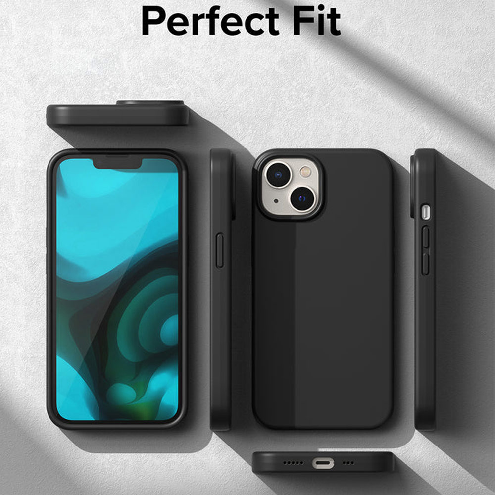 Picture of Apple iPhone 14 Plus 6.7 Case | Ringke Soft Liquid Silicone Protection Case for iPhone 14 Plus 6.7 (Black)