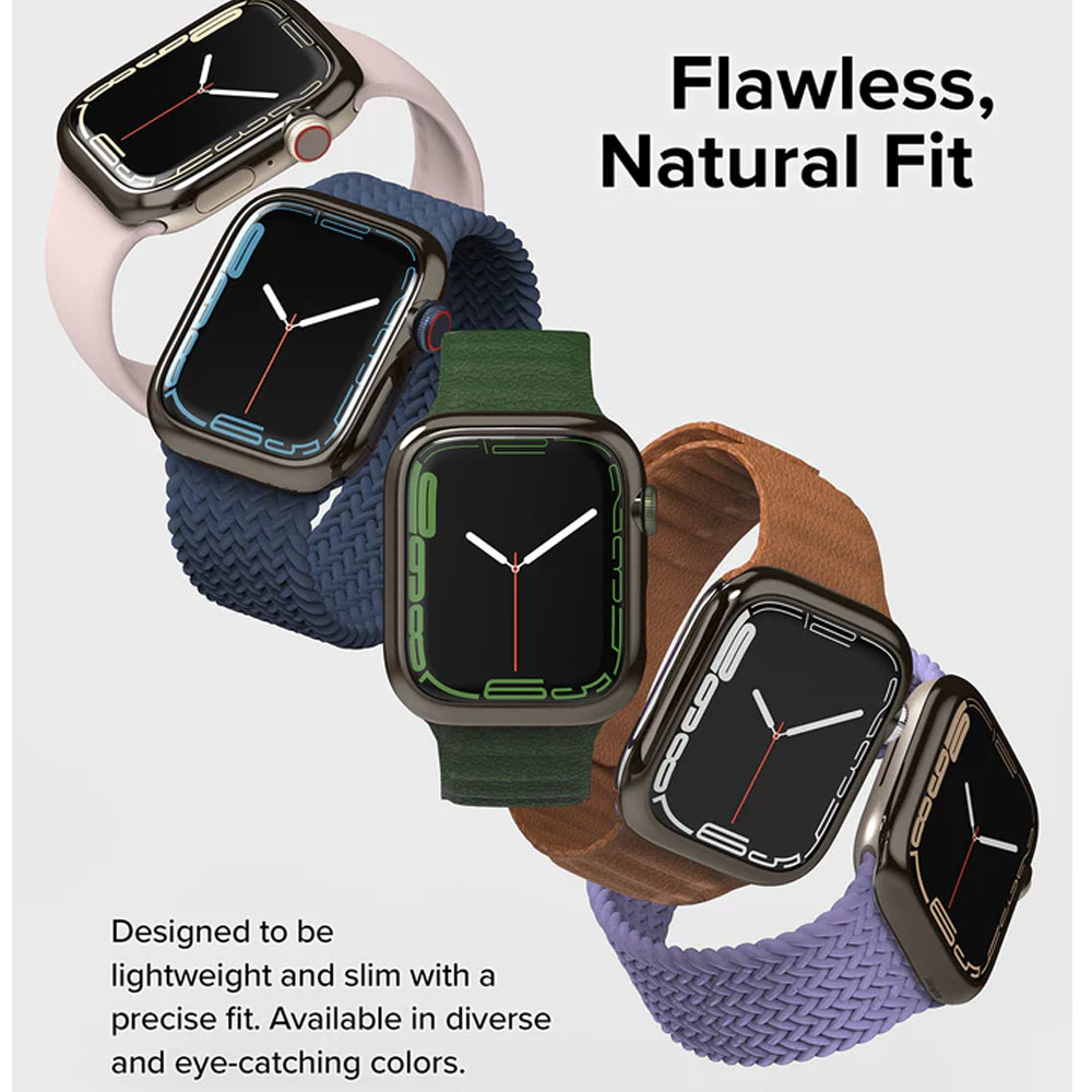 Picture of Apple Watch 41mm | Ringke Adhesive Stainless Steel Bezel Styling for Apple Watch Series 7 8 9 41mm (Graphite)