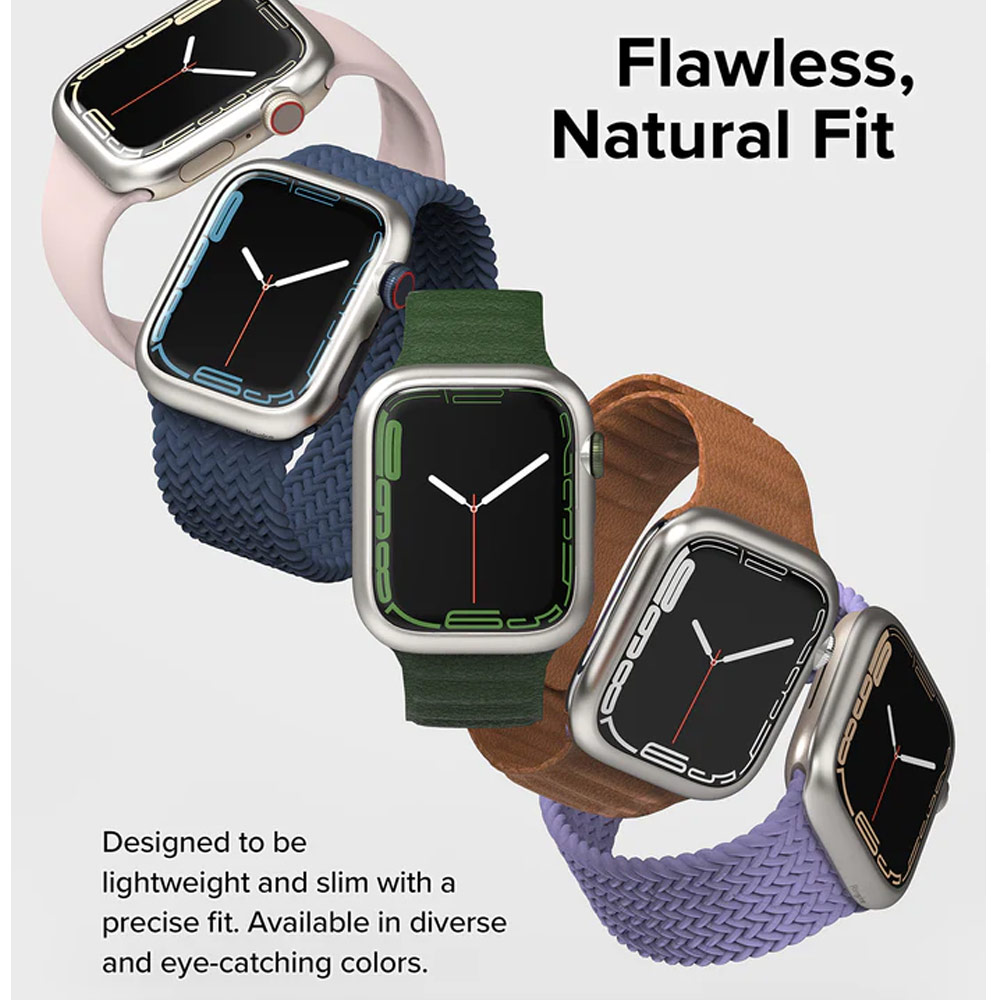 Picture of Apple Watch 45mm | Ringke Adhesive Stainless Steel Bezel Styling for Apple Watch Series 7 8 9 45mm (Titanium)