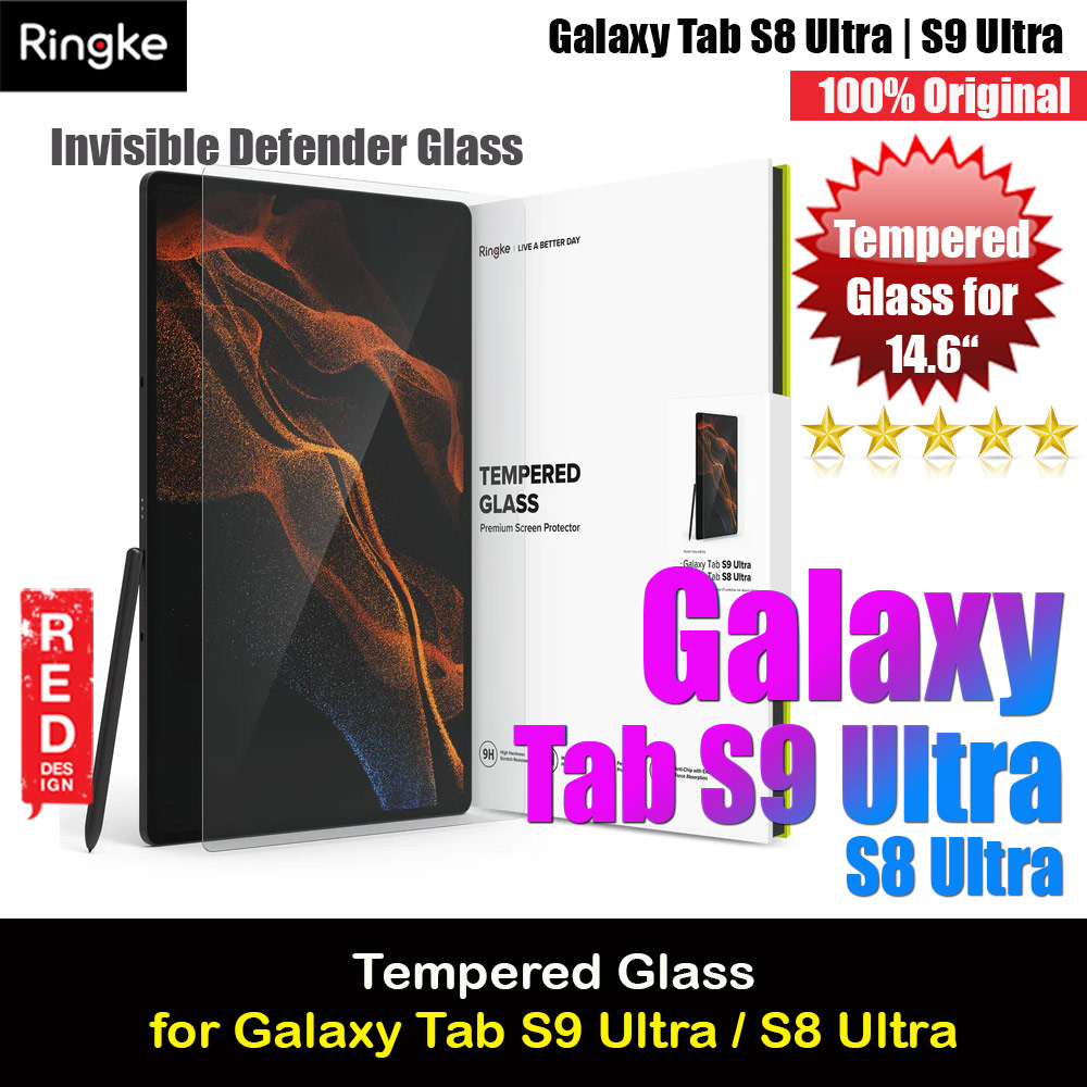 Picture of Ringke Invisible Defender Glass Tempered Glass Screen Protector for Galaxy Tab S9 Ultra S8 Ultra (Clear) Samsung Galaxy Tab S8 Ultra- Samsung Galaxy Tab S8 Ultra Cases, Samsung Galaxy Tab S8 Ultra Covers, iPad Cases and a wide selection of Samsung Galaxy Tab S8 Ultra Accessories in Malaysia, Sabah, Sarawak and Singapore 